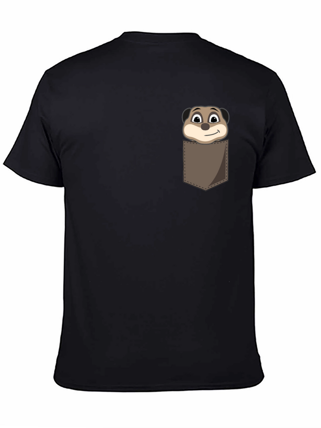 Cartoon Meerkat Pocket T-Shirt