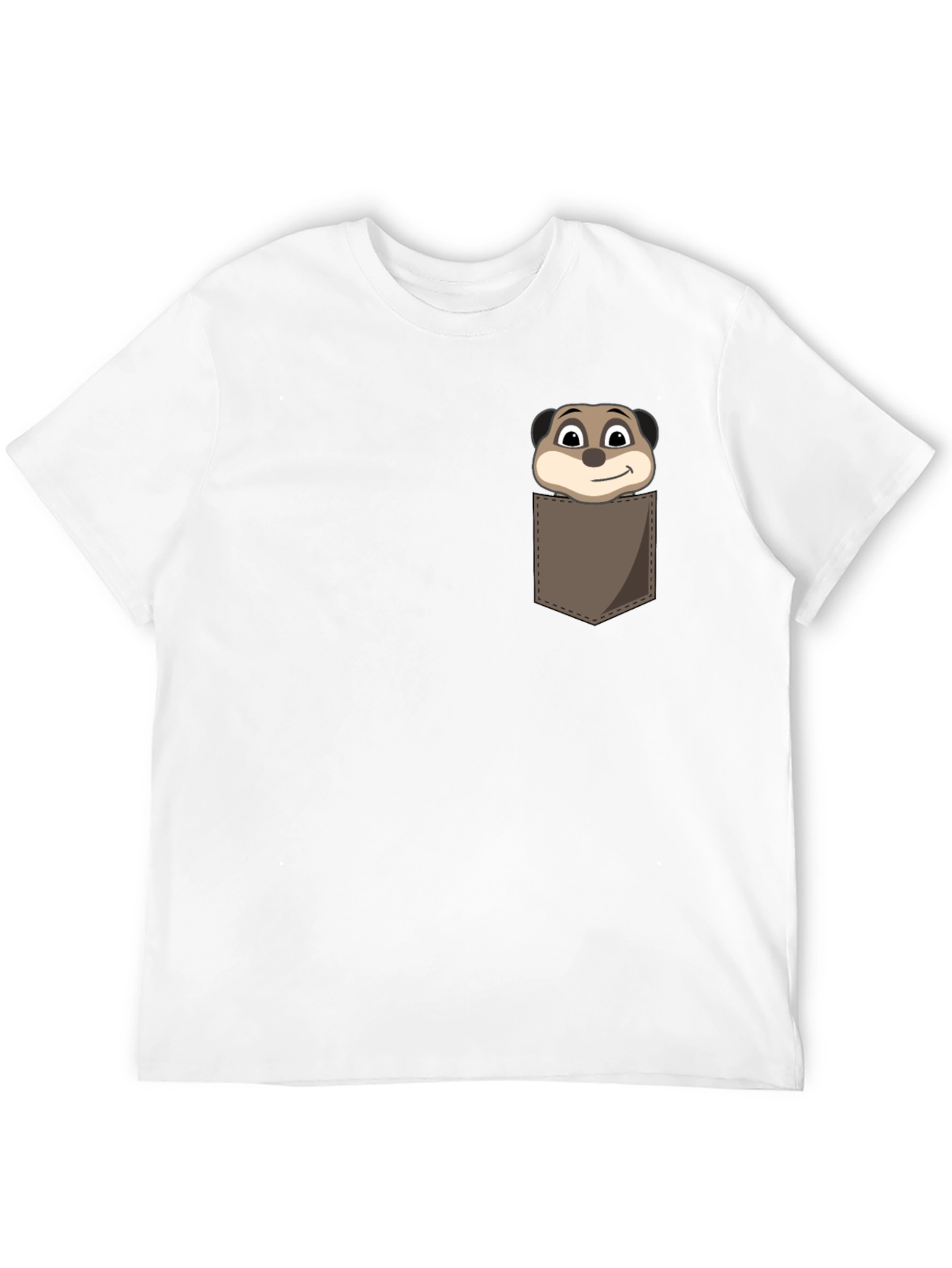 Cartoon Meerkat Pocket T-Shirt