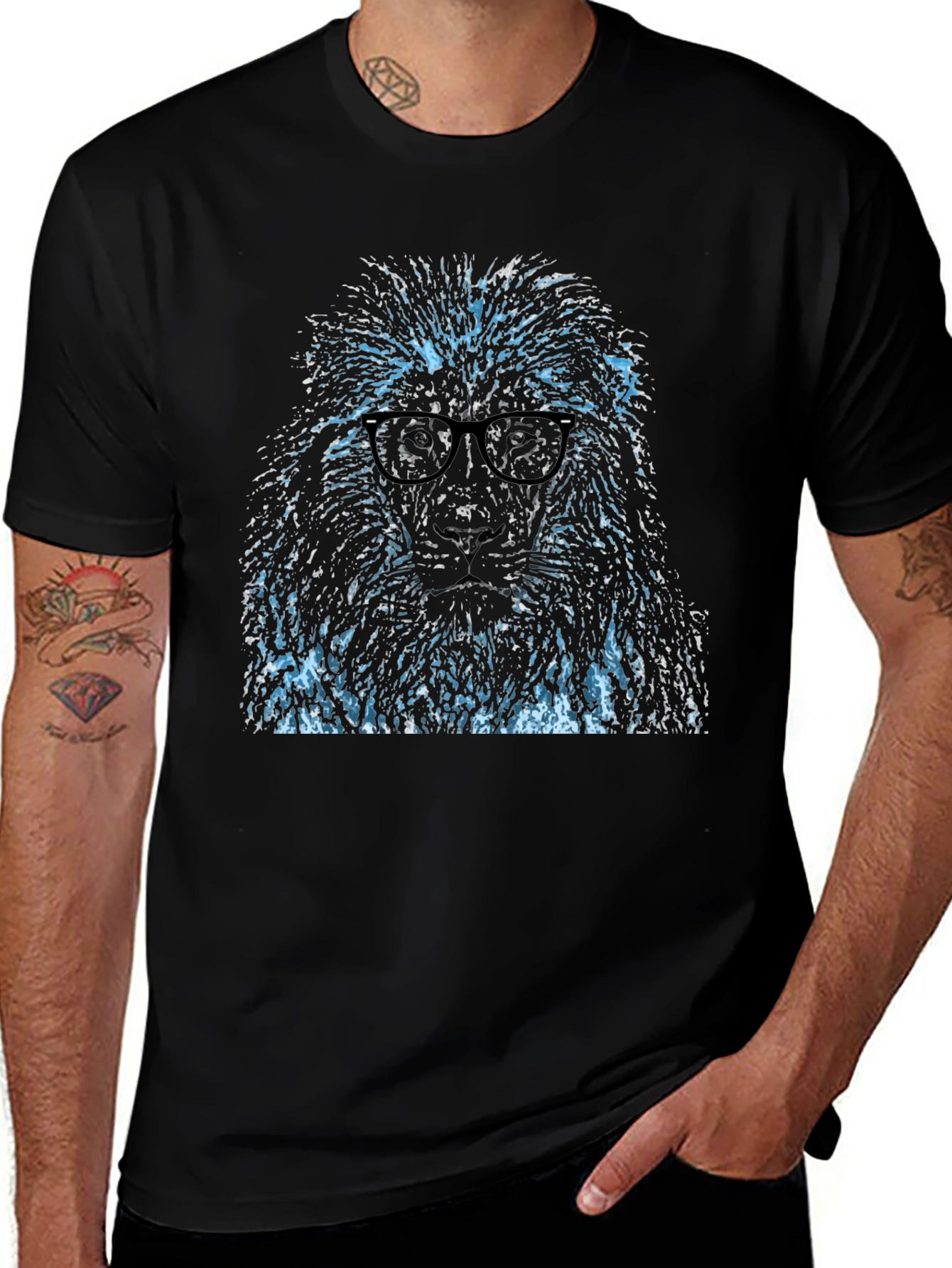 Cool Poodle Graphic Tee - Stylish Mens Black T-Shirt