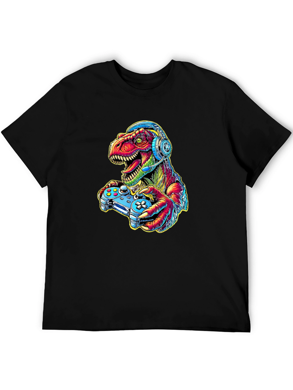 Gamer Dino T-Shirt - Cool Graphic Tee