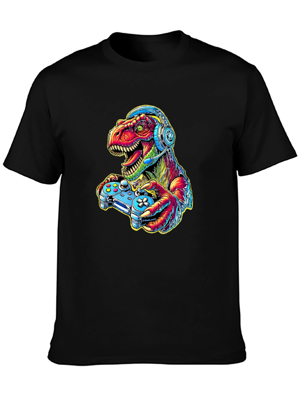 Gamer Dino T-Shirt - Cool Graphic Tee