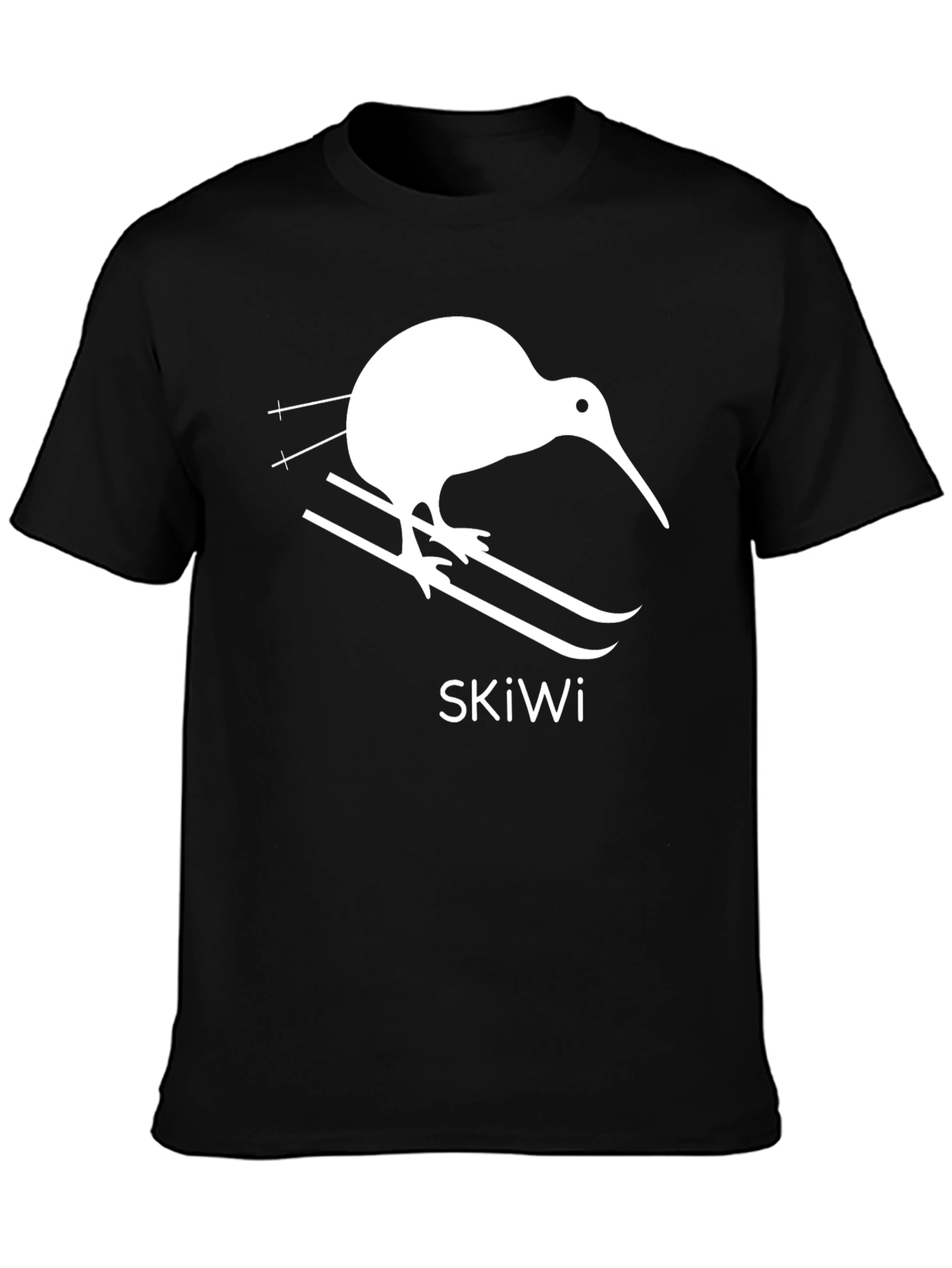 SkiWi T-Shirt - Kiwi Bird on Skis - Unique Design