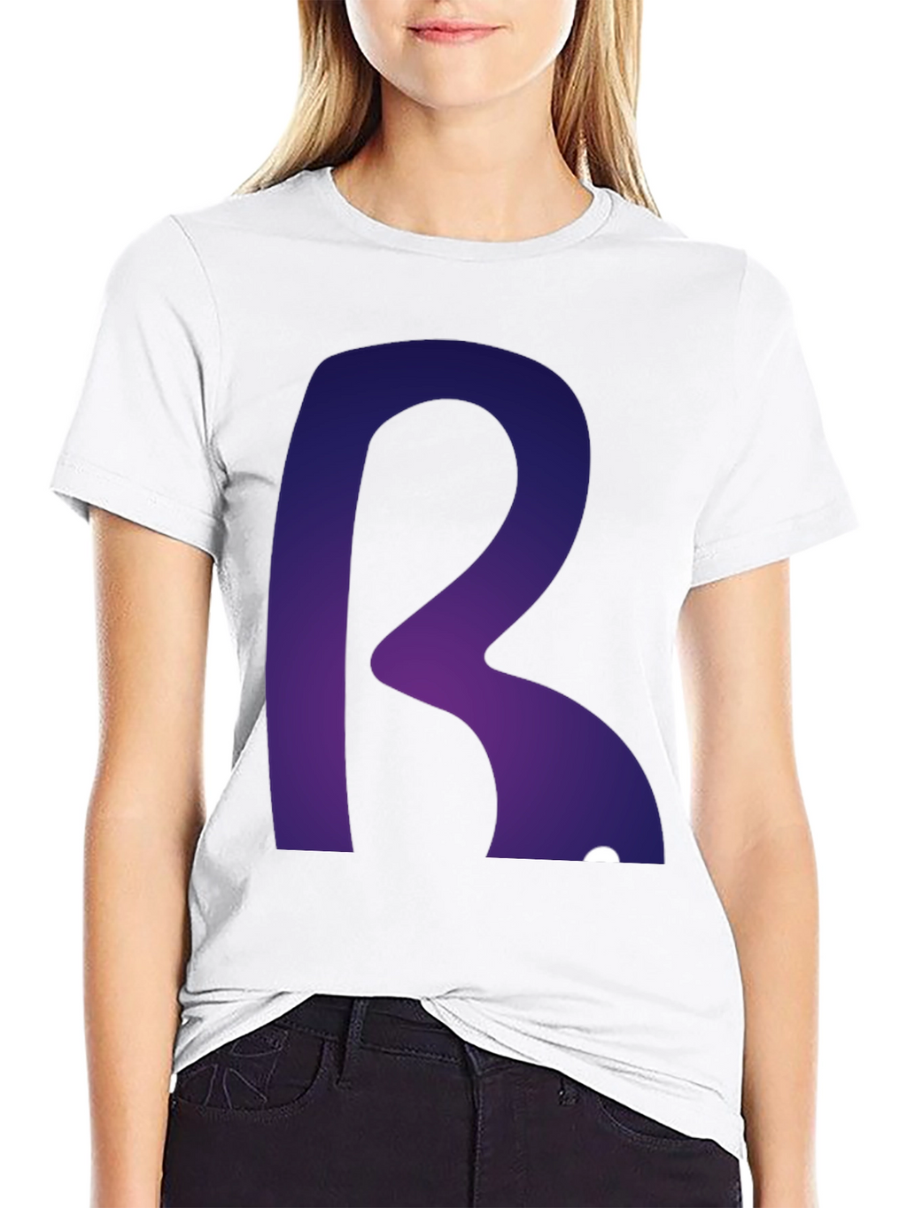 Letter R Graphic Tee - Modern Gradient Design