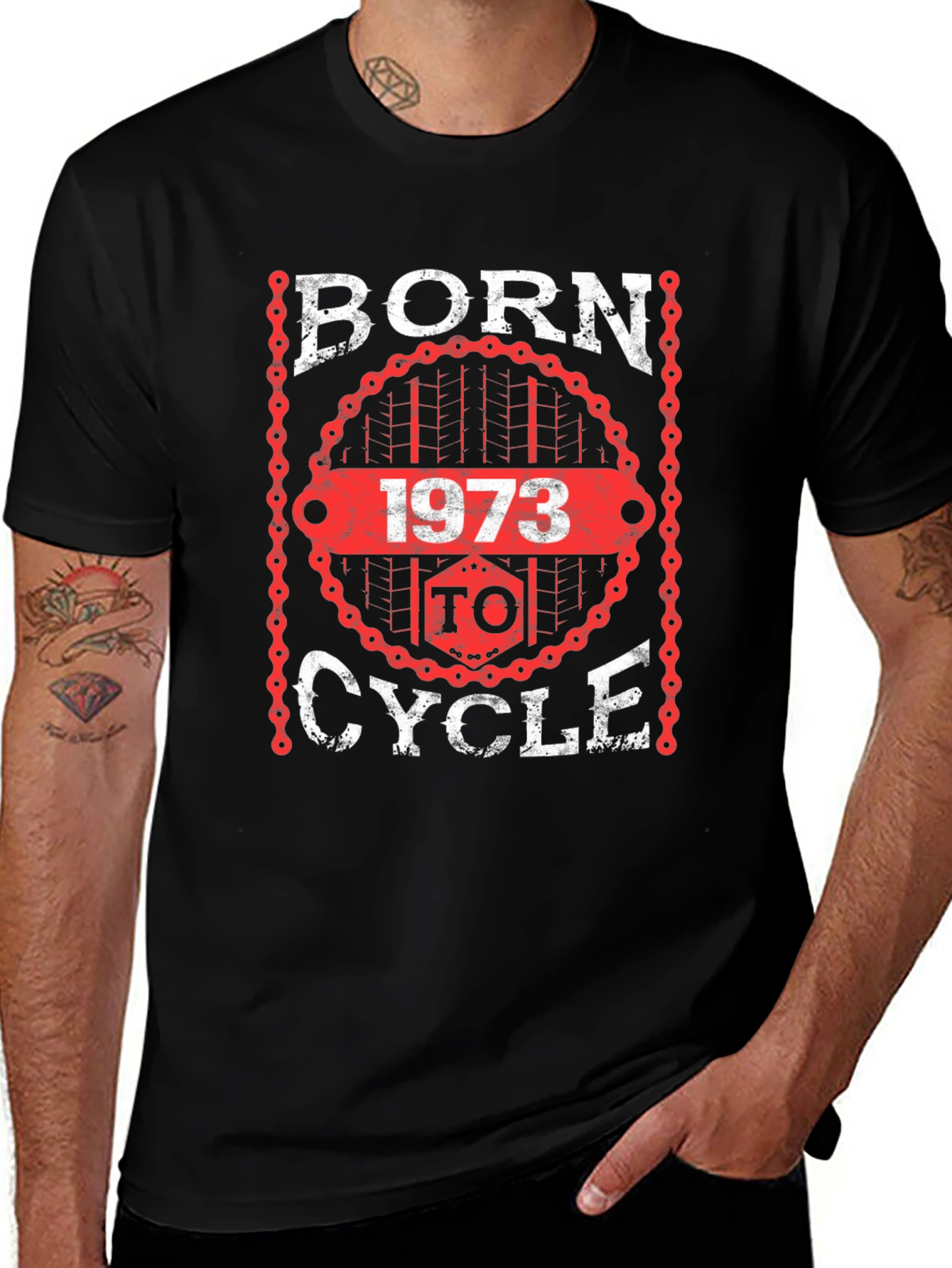 Born 1973 to Cycle Black T-Shirt