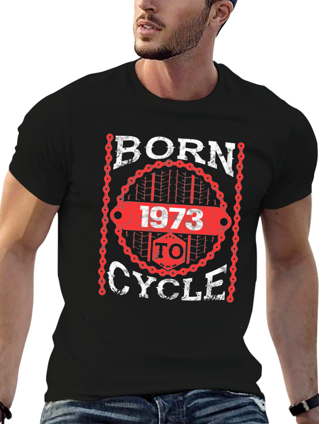 Born 1973 to Cycle Black T-Shirt