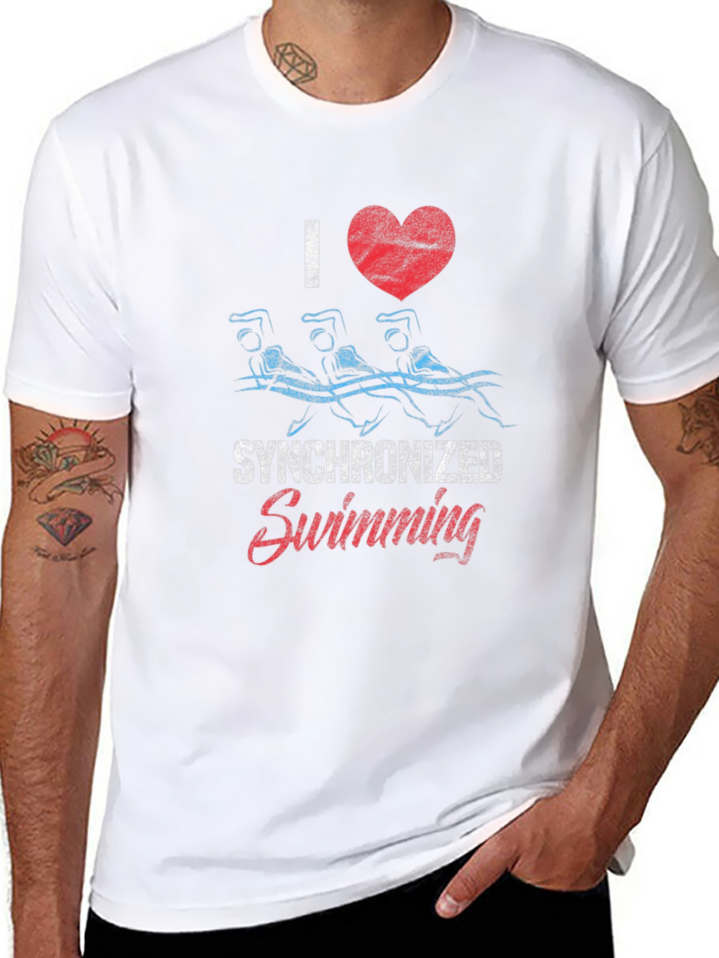 I Love Synchronized Swimming Graphic Tee