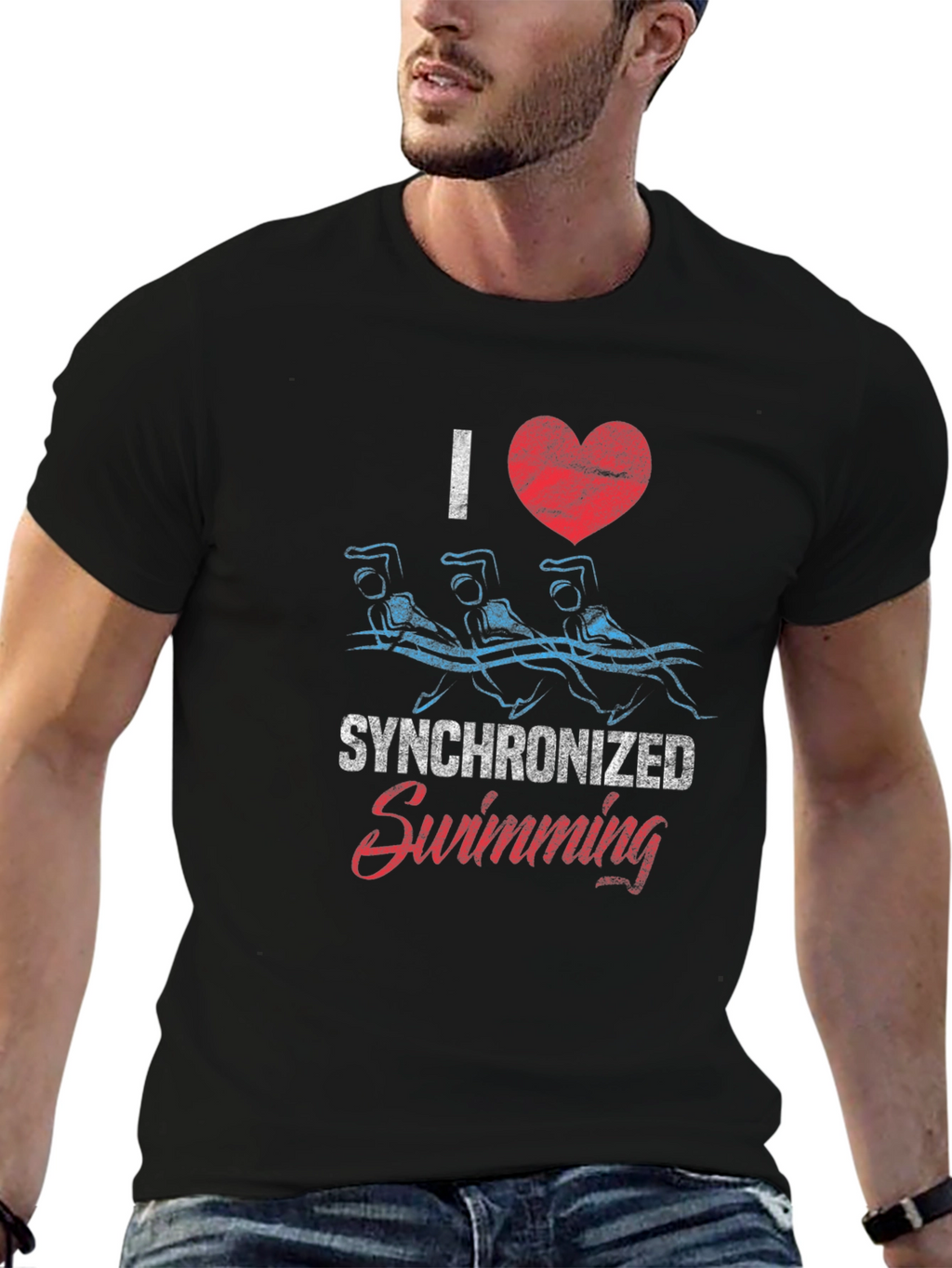 I Love Synchronized Swimming Graphic Tee