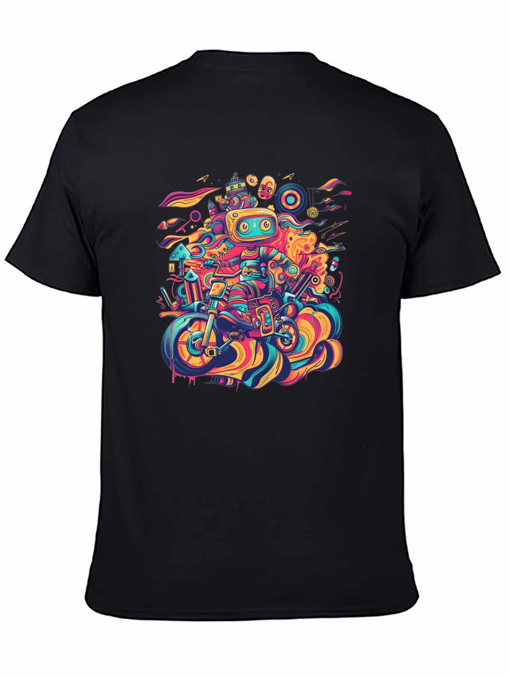 Robot Ride T-Shirt - Cool Graphic Tee