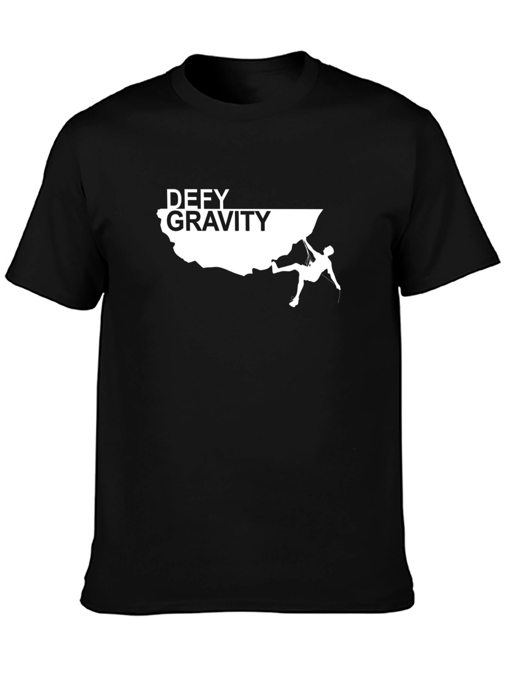 Defy Gravity Climbing Graphic T-Shirt - Black