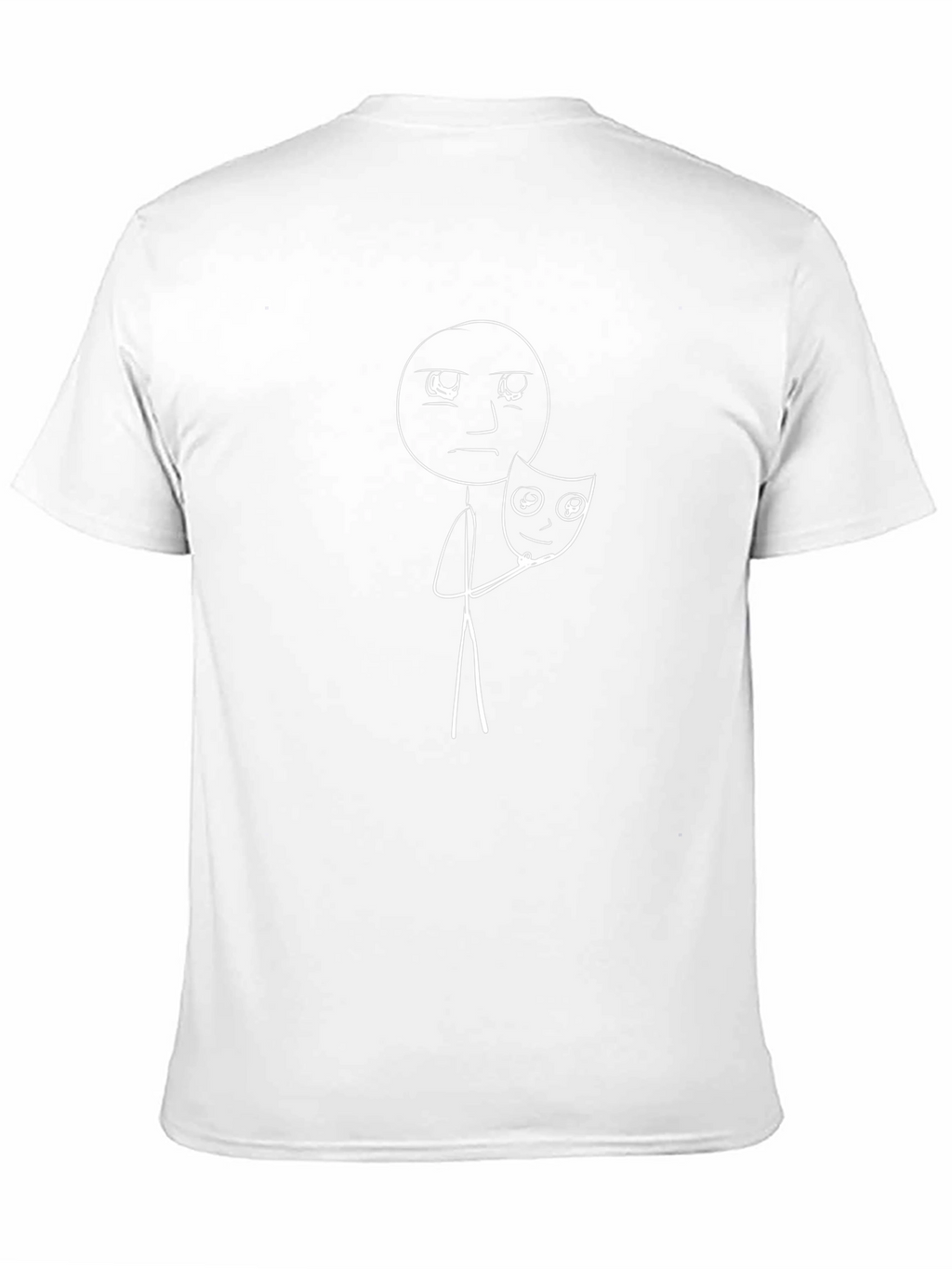 Sad Stick Figure Mask T-Shirt