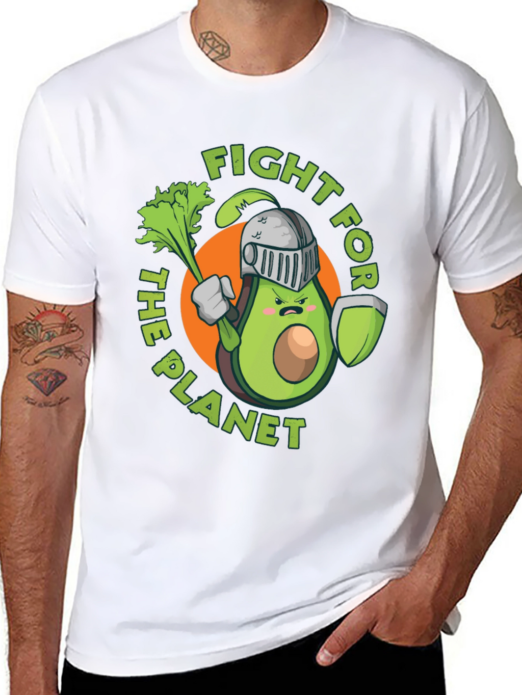 Fight for the Planet Avocado Knight Graphic Tee