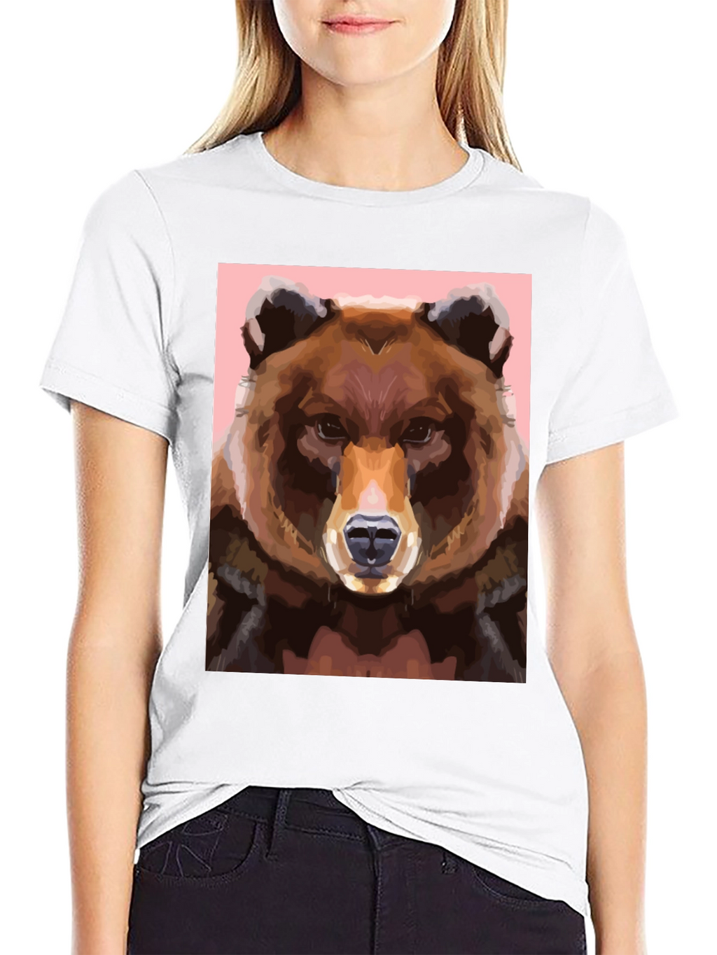 Bear Graphic Tee - Cool Animal Print Shirt
