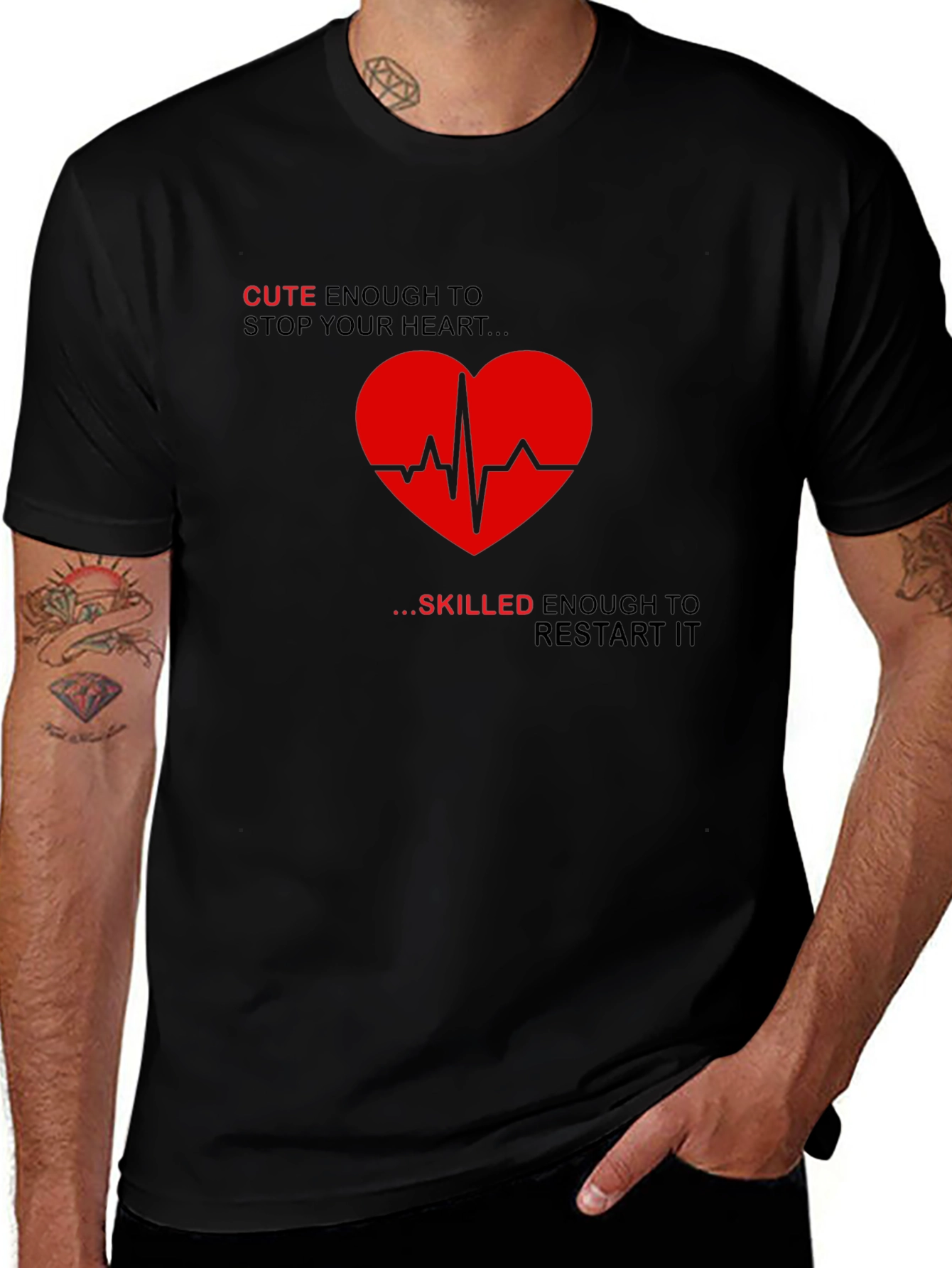 Cute Enough Heartbeat T-Shirt - Medical Humor Tee