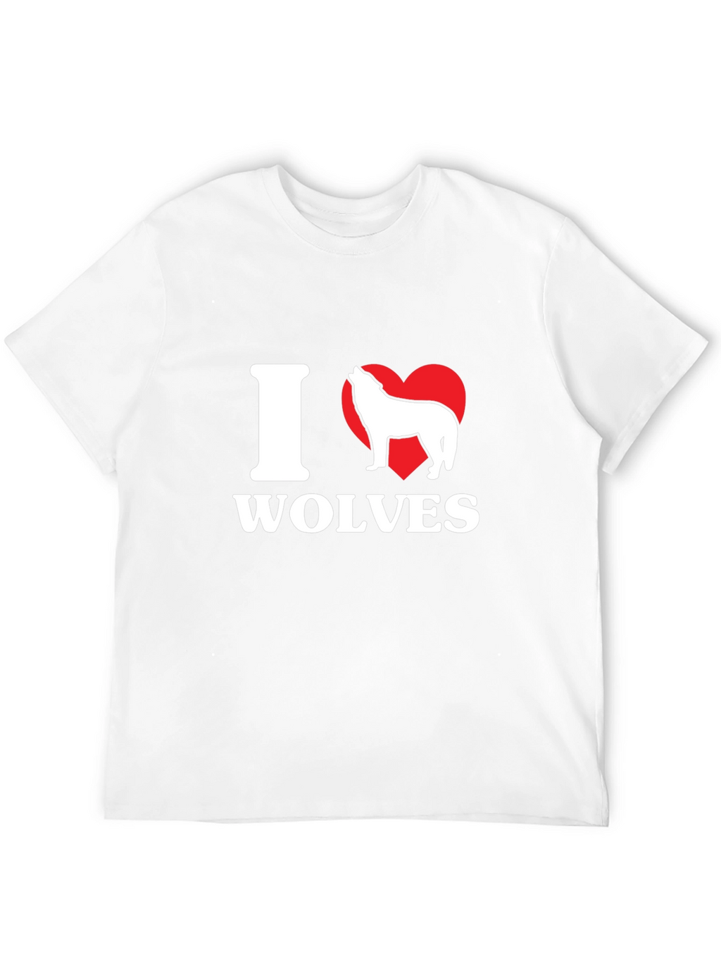 I Heart Wolves Graphic T-Shirt - Mens Black Tee
