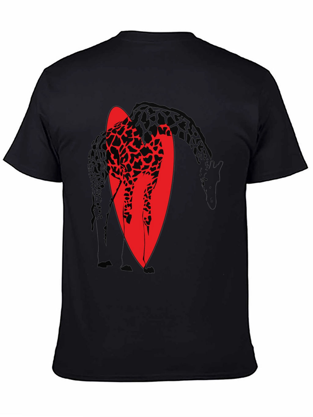 Giraffe Graphic Tee - Stylish Black Cotton T-Shirt