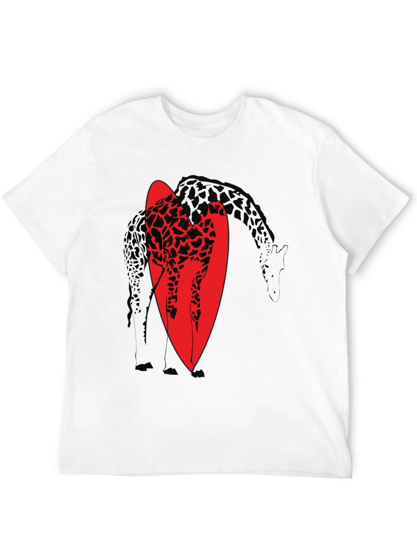 Giraffe Graphic Tee - Stylish Black Cotton T-Shirt
