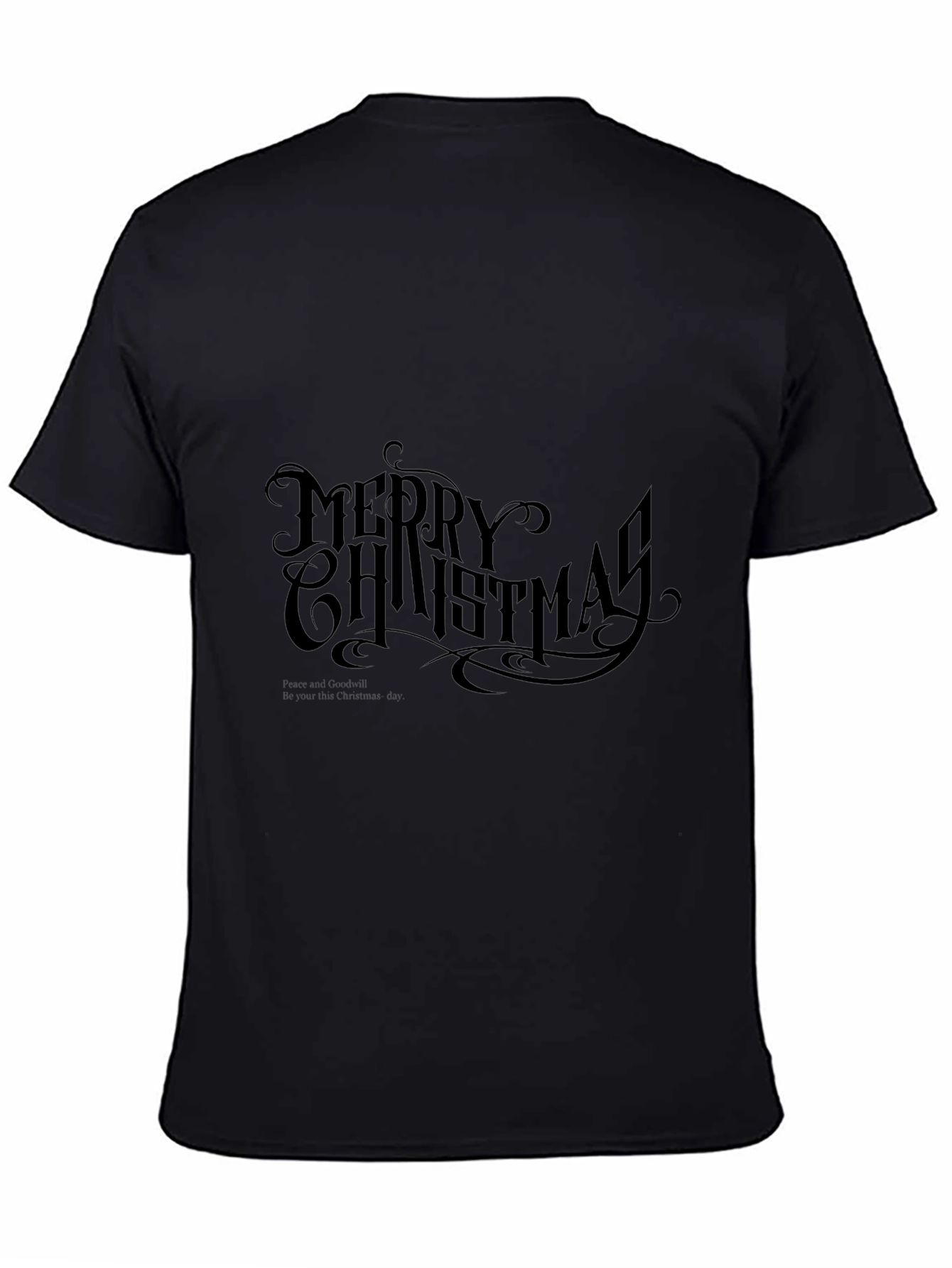 Merry Christmas Black Graphic Tee