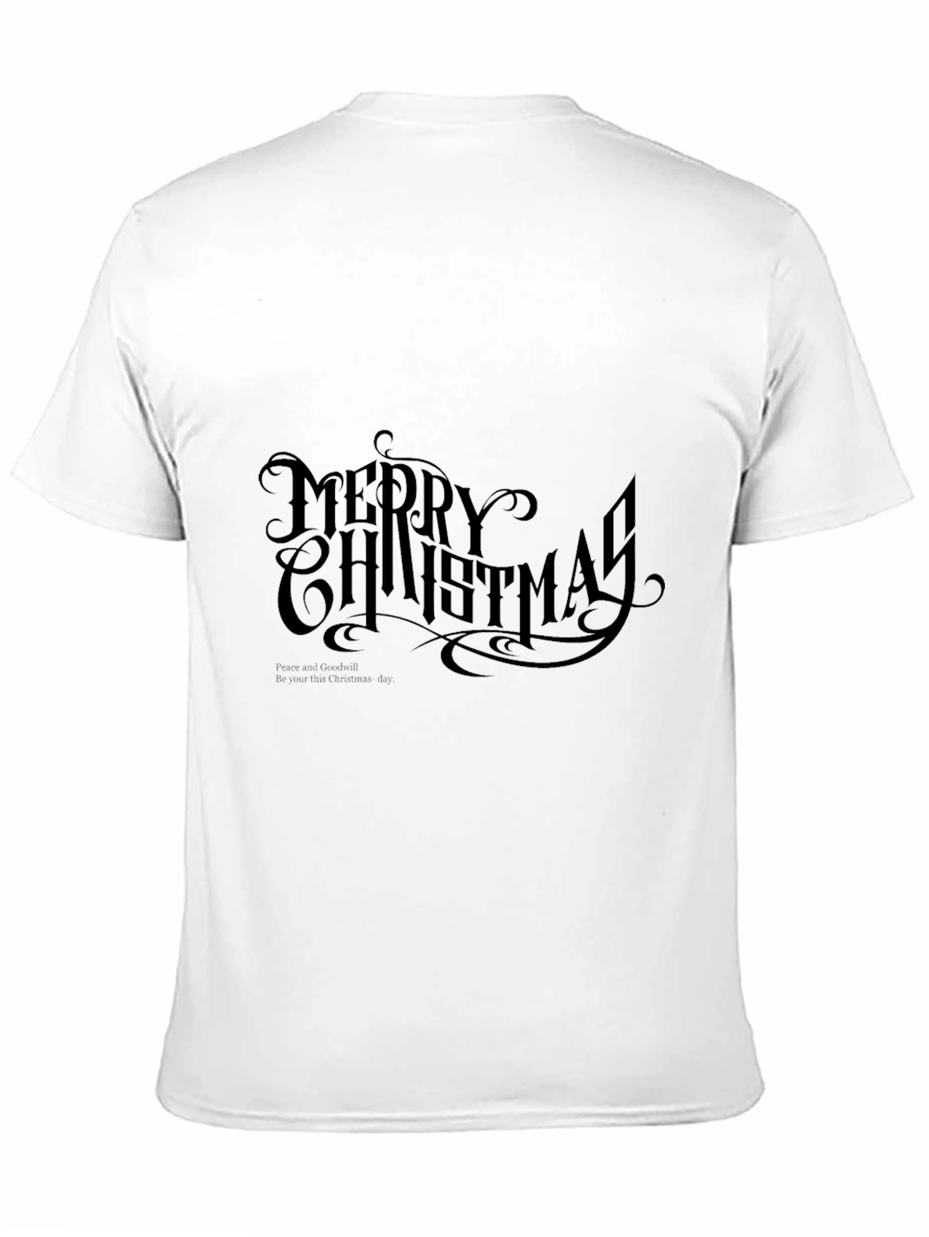 Merry Christmas Black Graphic Tee