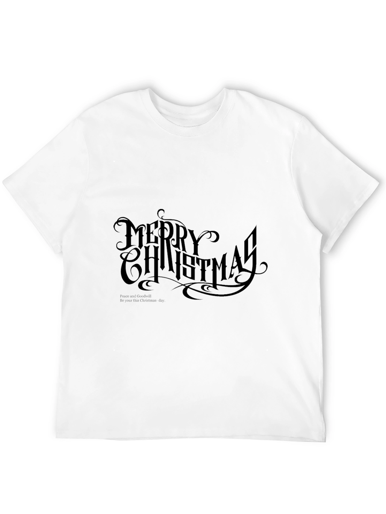 Merry Christmas Black Graphic Tee
