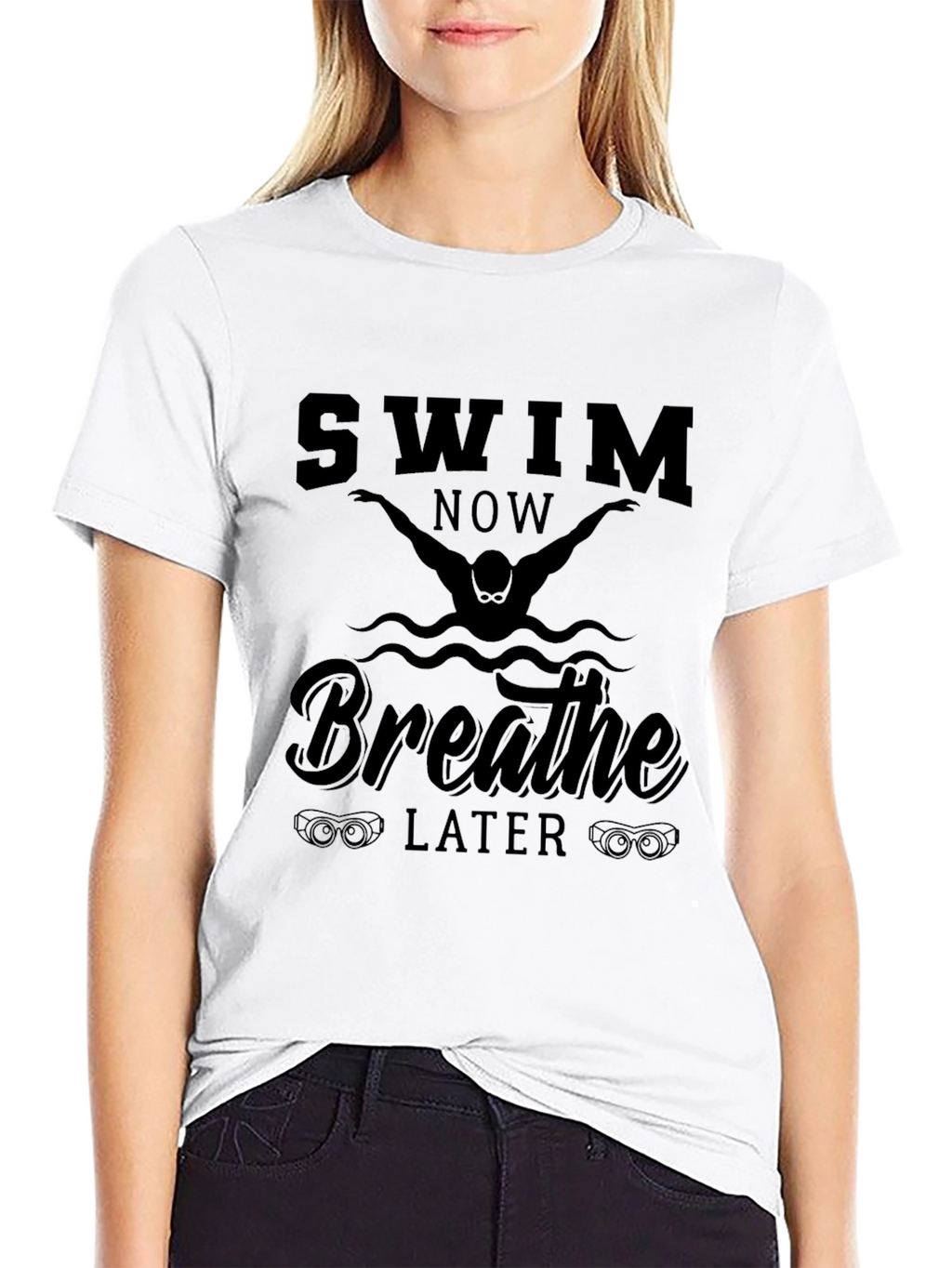 Swim Now Breathe Later Graphic Tee