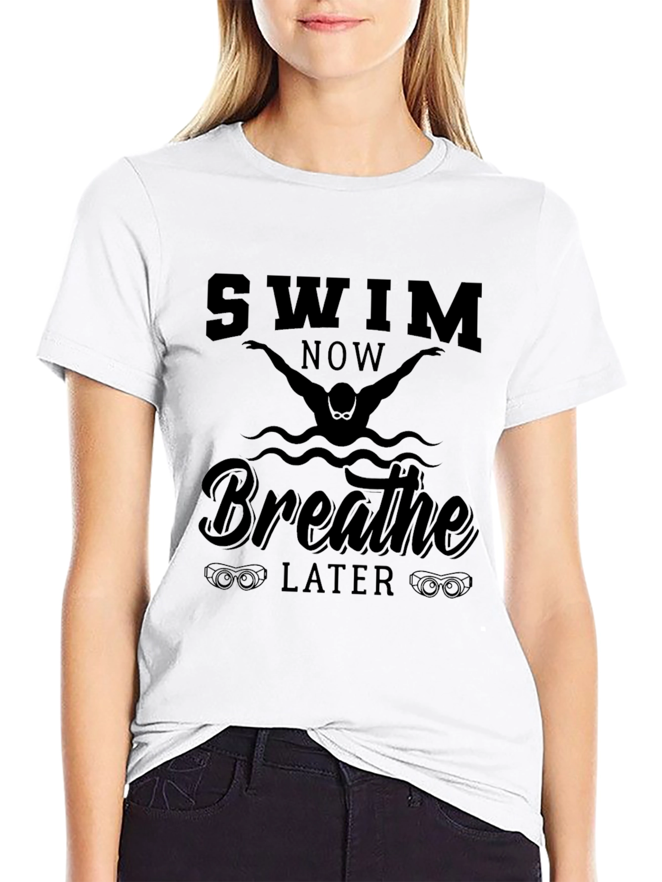 Swim Now Breathe Later Graphic Tee