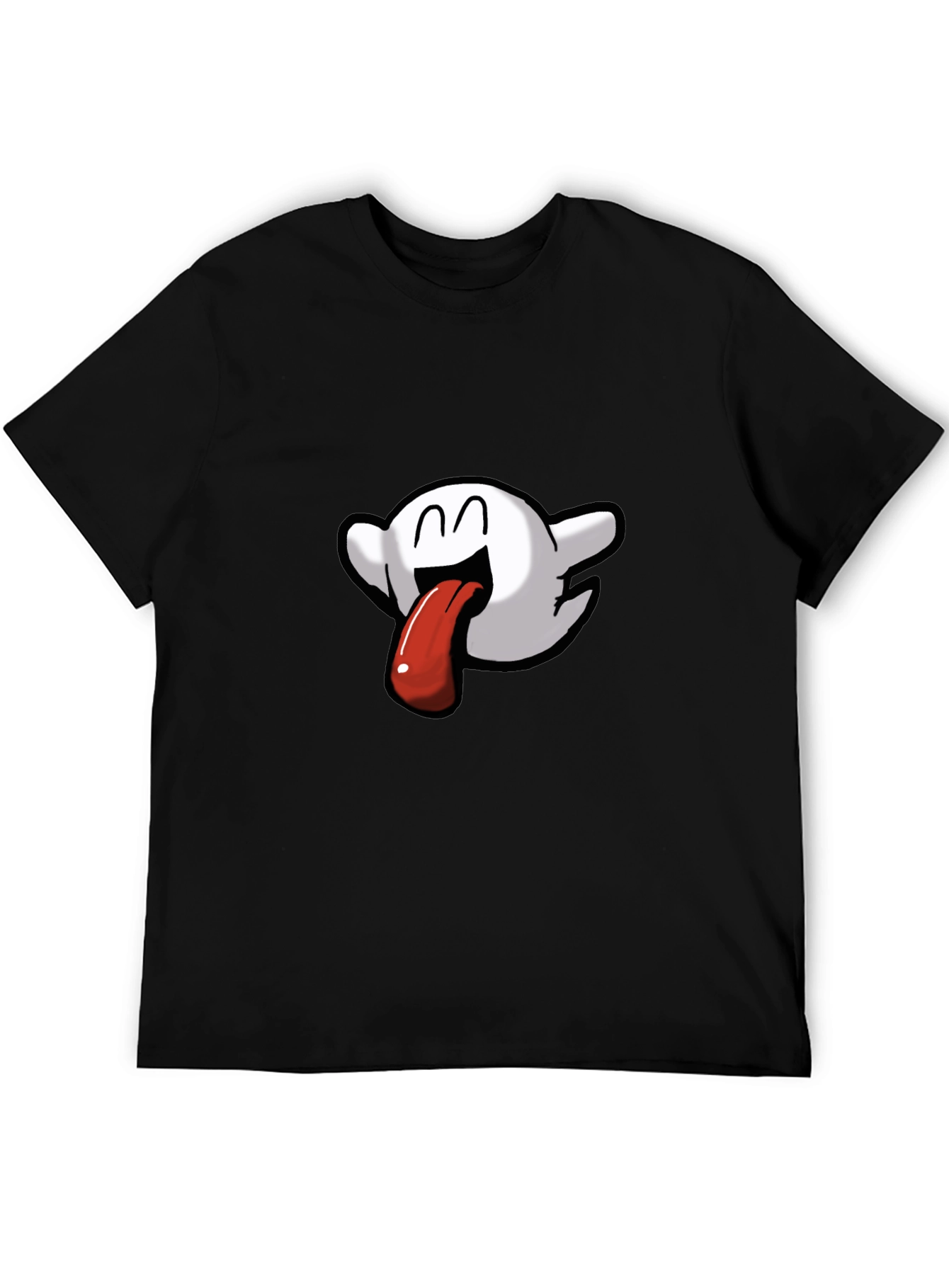 Boo Tongue T-Shirt - Quirky Black Tee