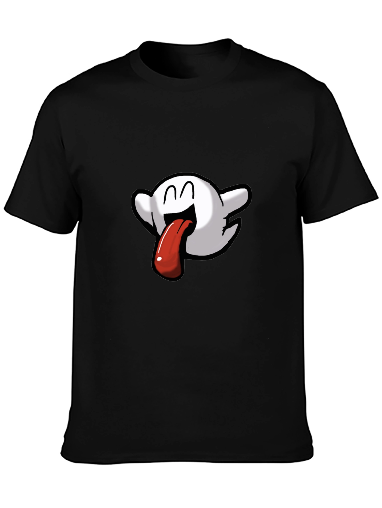 Boo Tongue T-Shirt - Quirky Black Tee