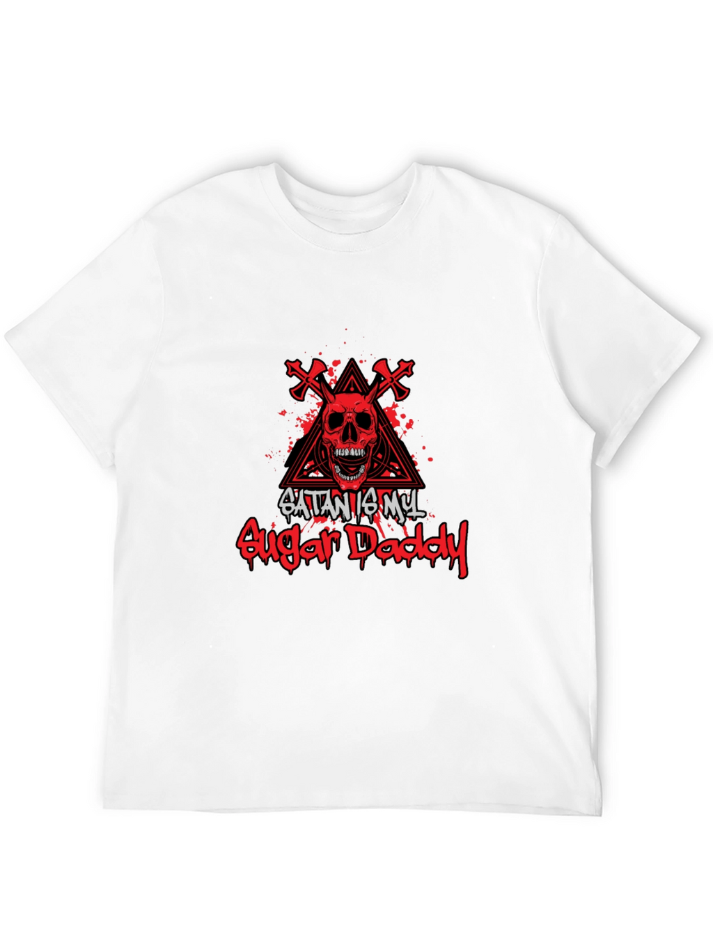 Satan is My Sugar Daddy Black Graphic Tee