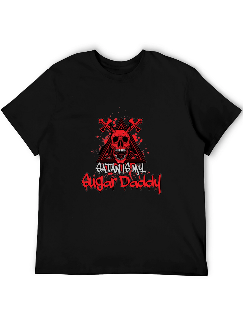 Satan is My Sugar Daddy Black Graphic Tee