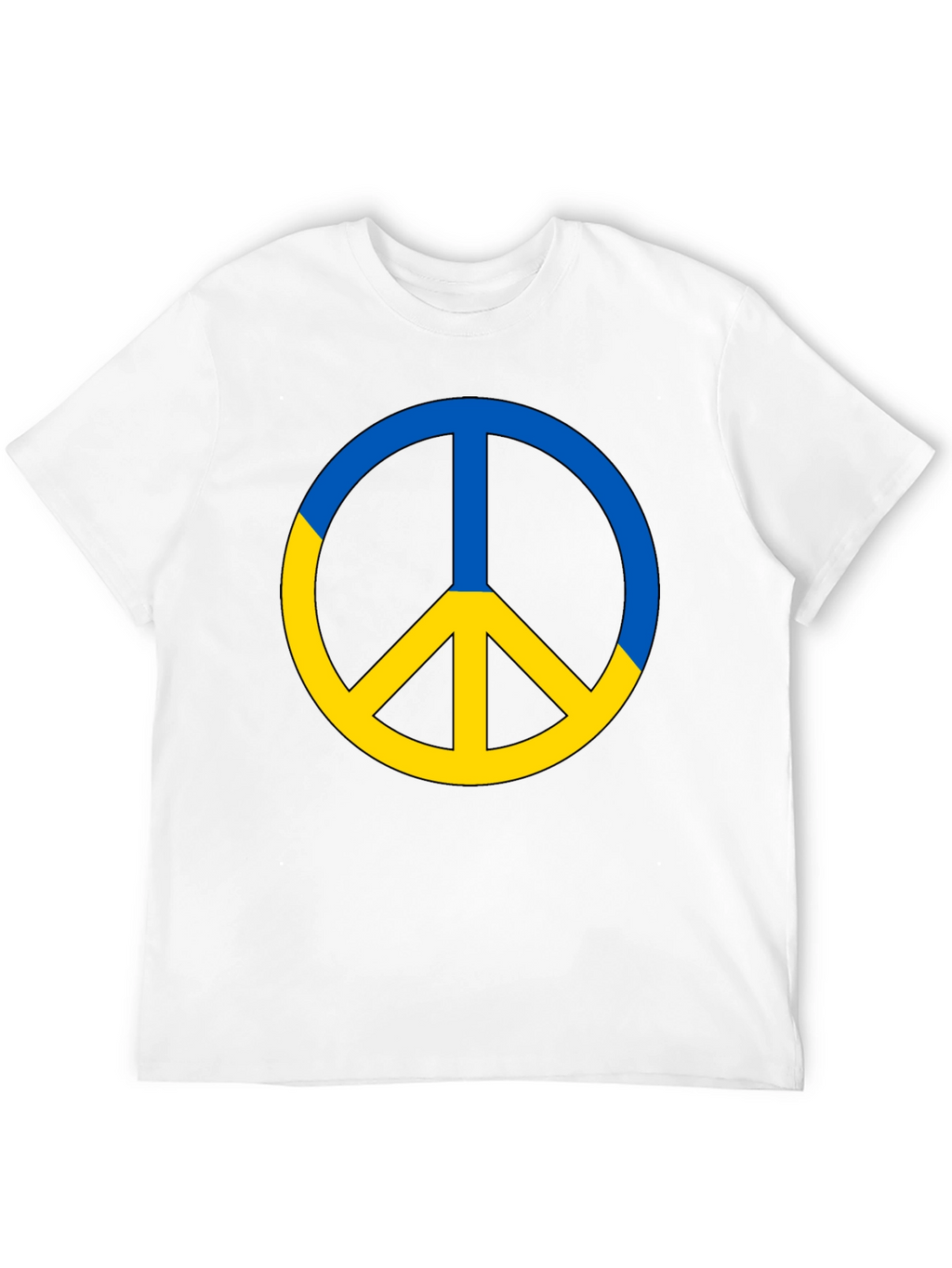 Ukraine Peace Sign T-Shirt - Black