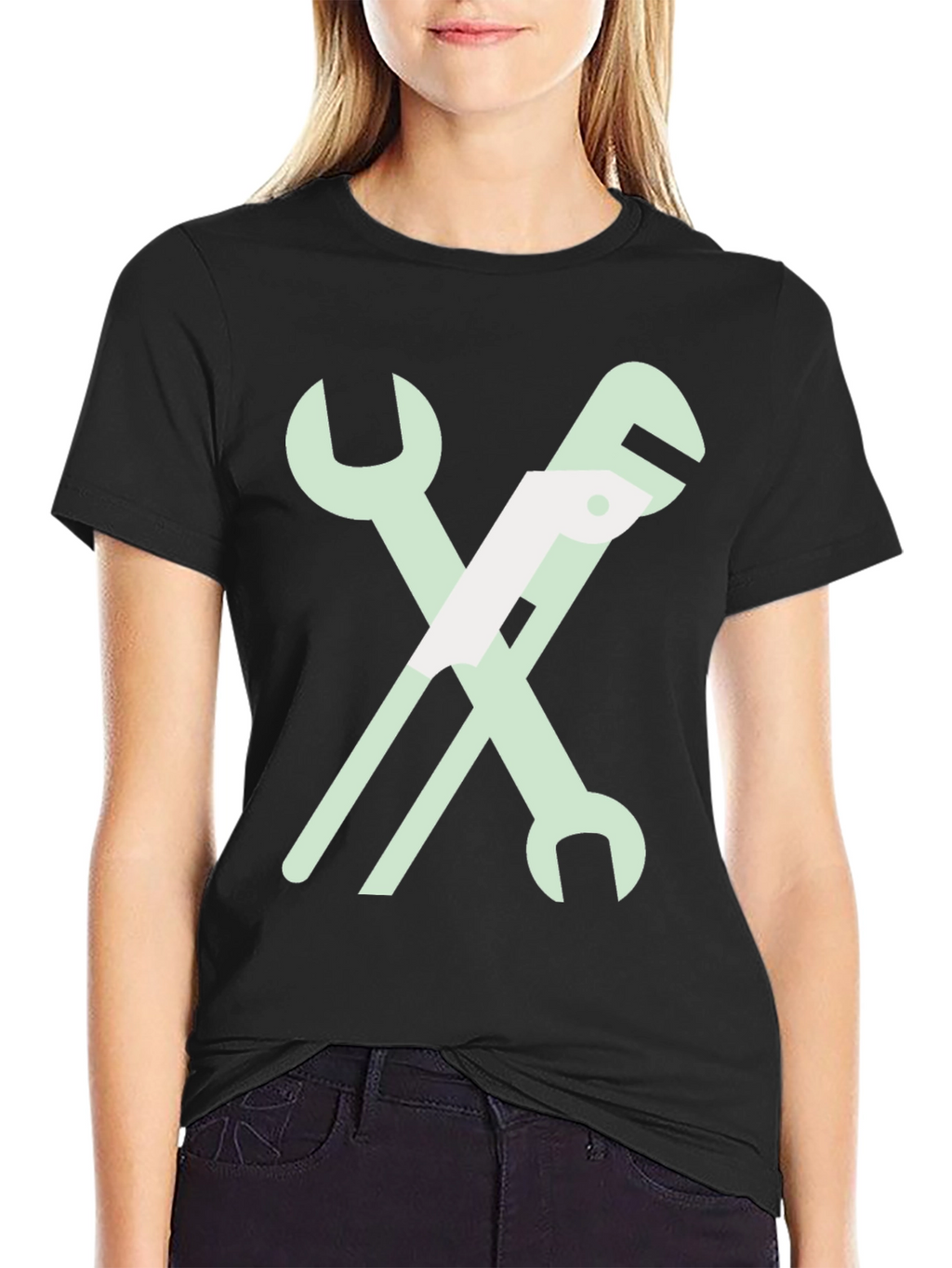 Wrench Graphic T-Shirt - Black Cotton Tee