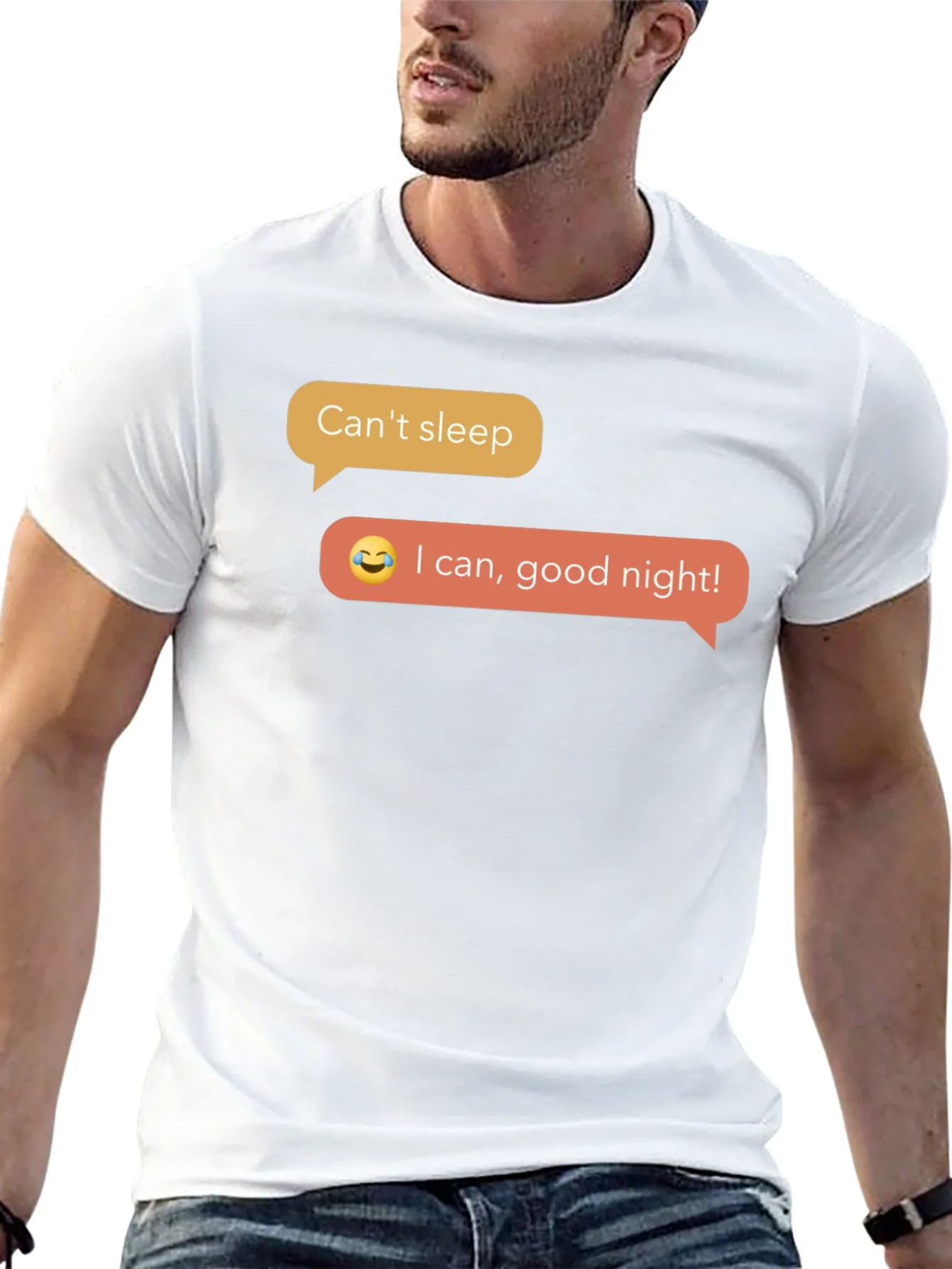 Funny Cant Sleep T-Shirt - Black Short Sleeve Tee