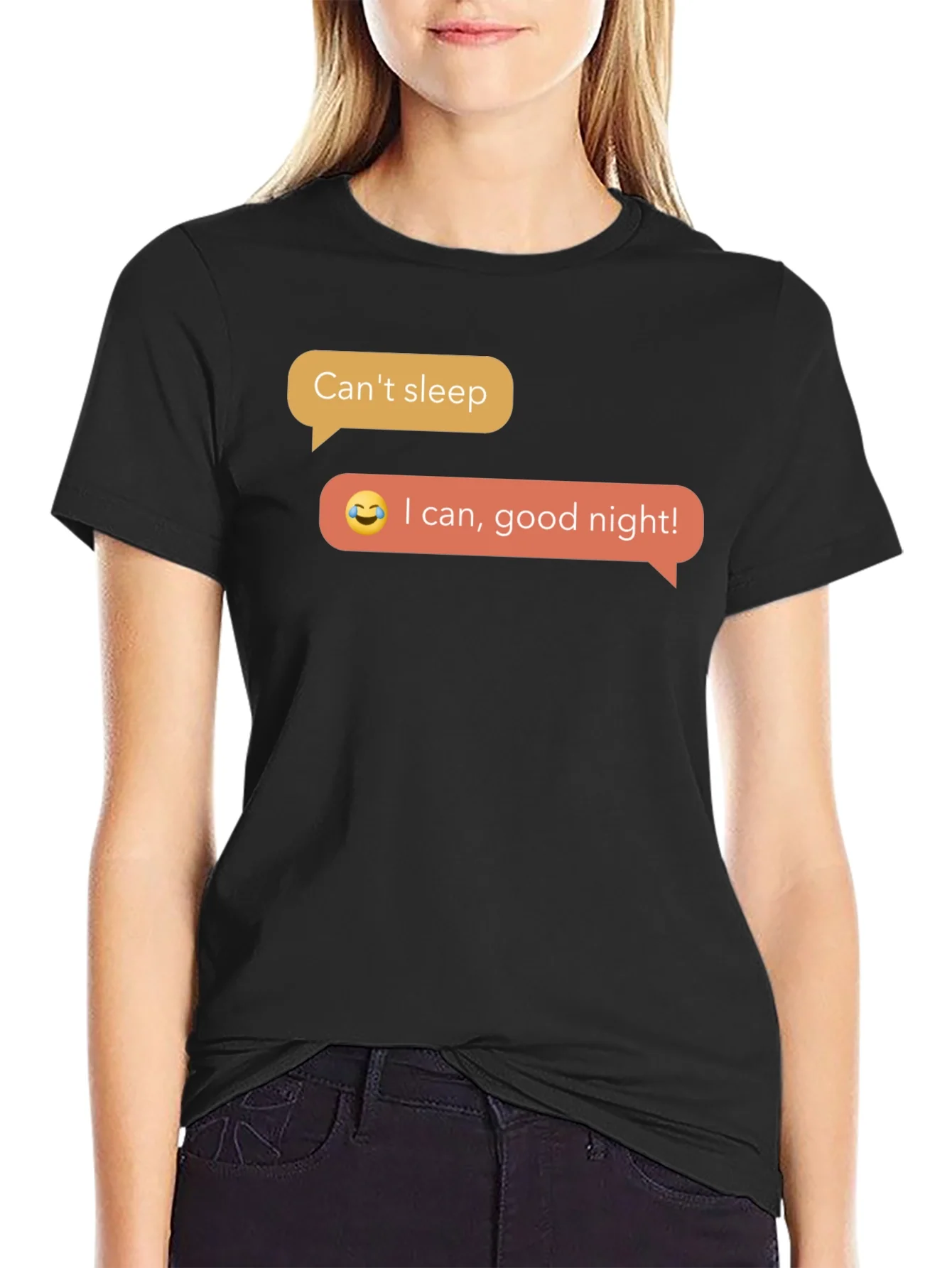 Funny Cant Sleep T-Shirt - Black Short Sleeve Tee