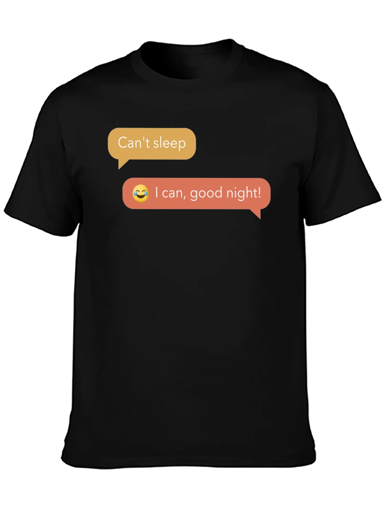Funny Cant Sleep T-Shirt - Black Short Sleeve Tee