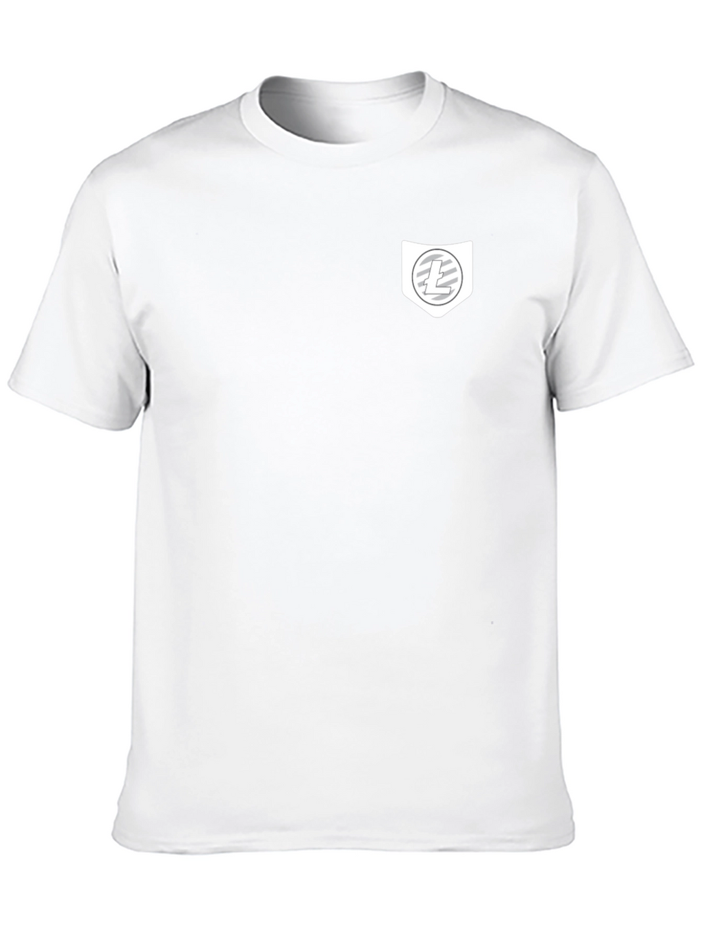 Black Crypto T-Shirt with Pocket Litecoin Logo