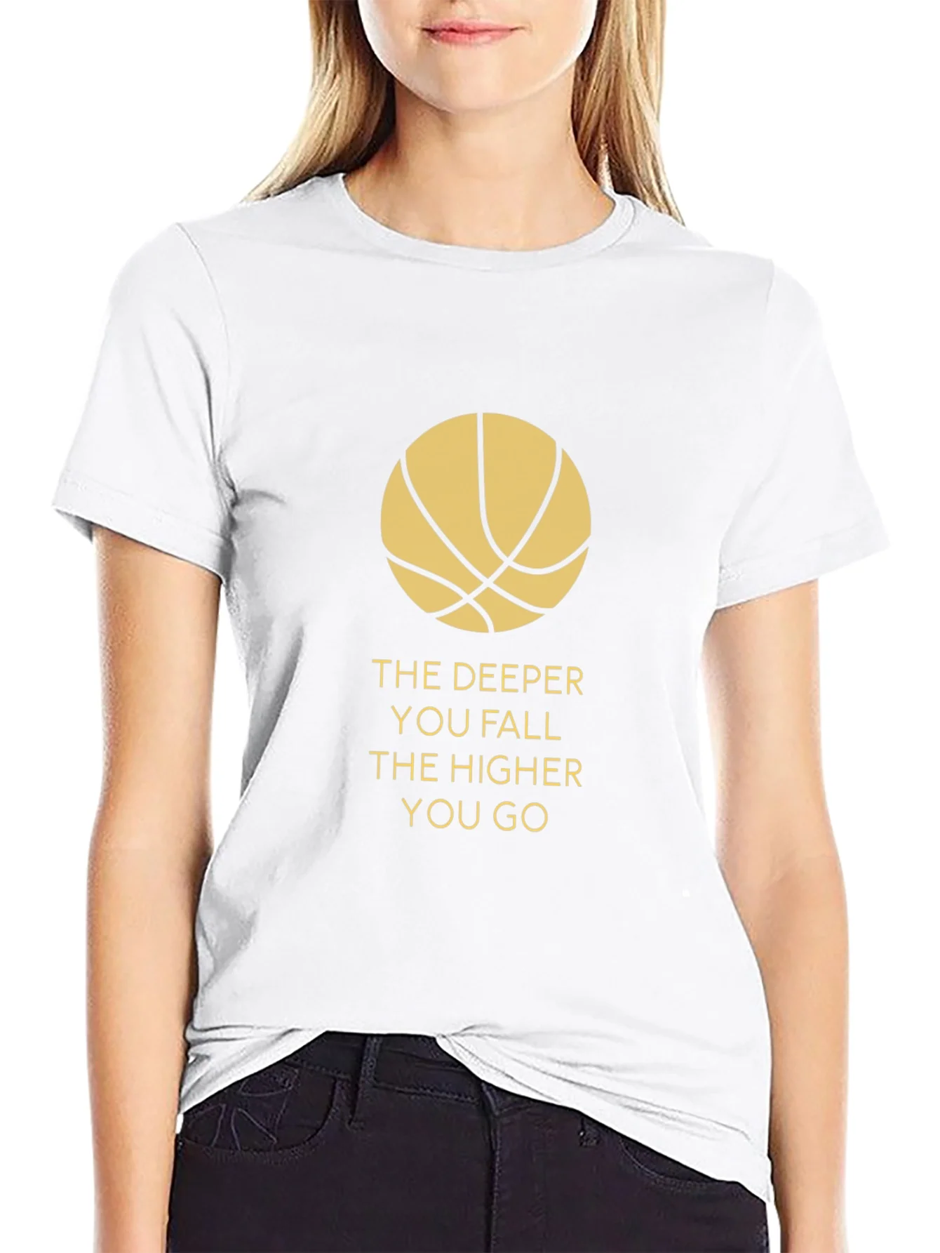 Basketball Graphic Tee - The Deeper You Fall The Higher You Go