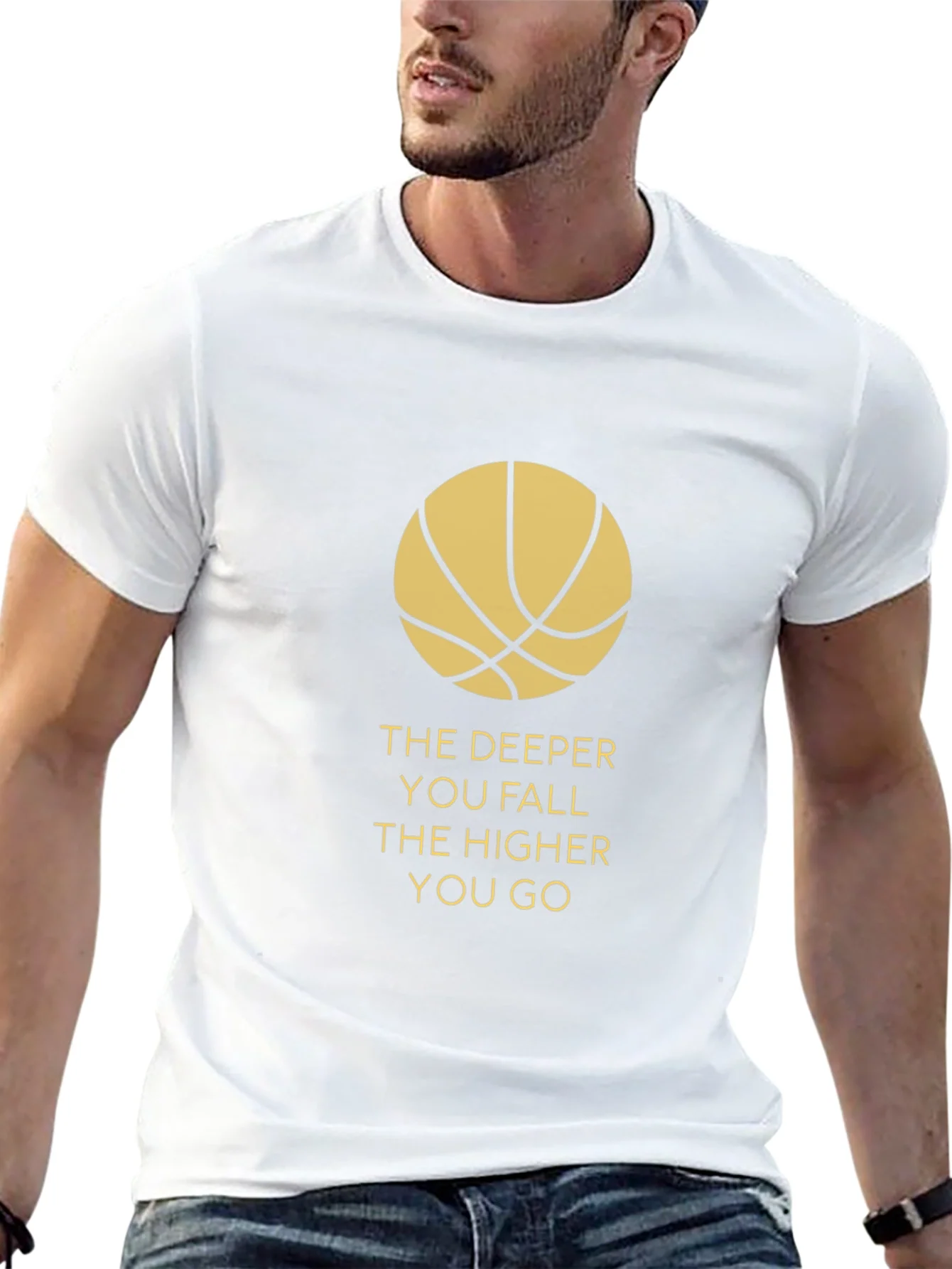 Basketball Graphic Tee - The Deeper You Fall The Higher You Go