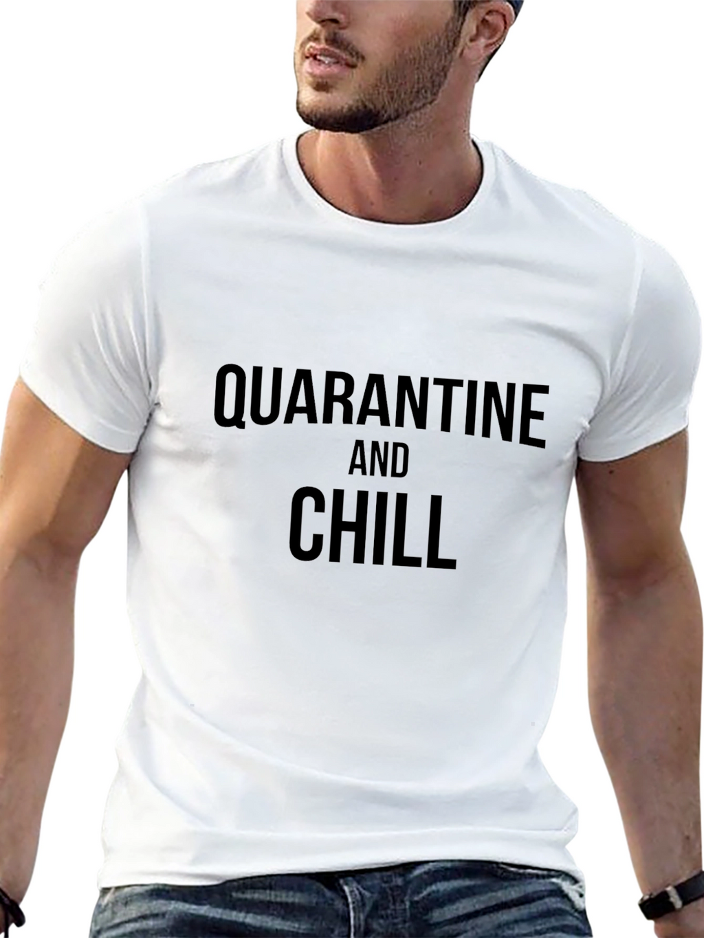 Quarantine and Chill Black T-Shirt