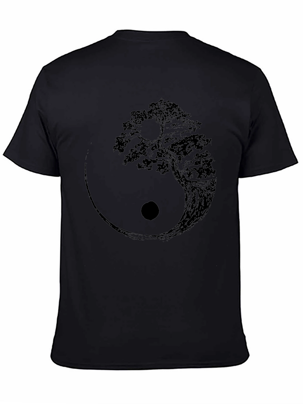 Yin Yang Tree Graphic Tee - Mens Black T-Shirt