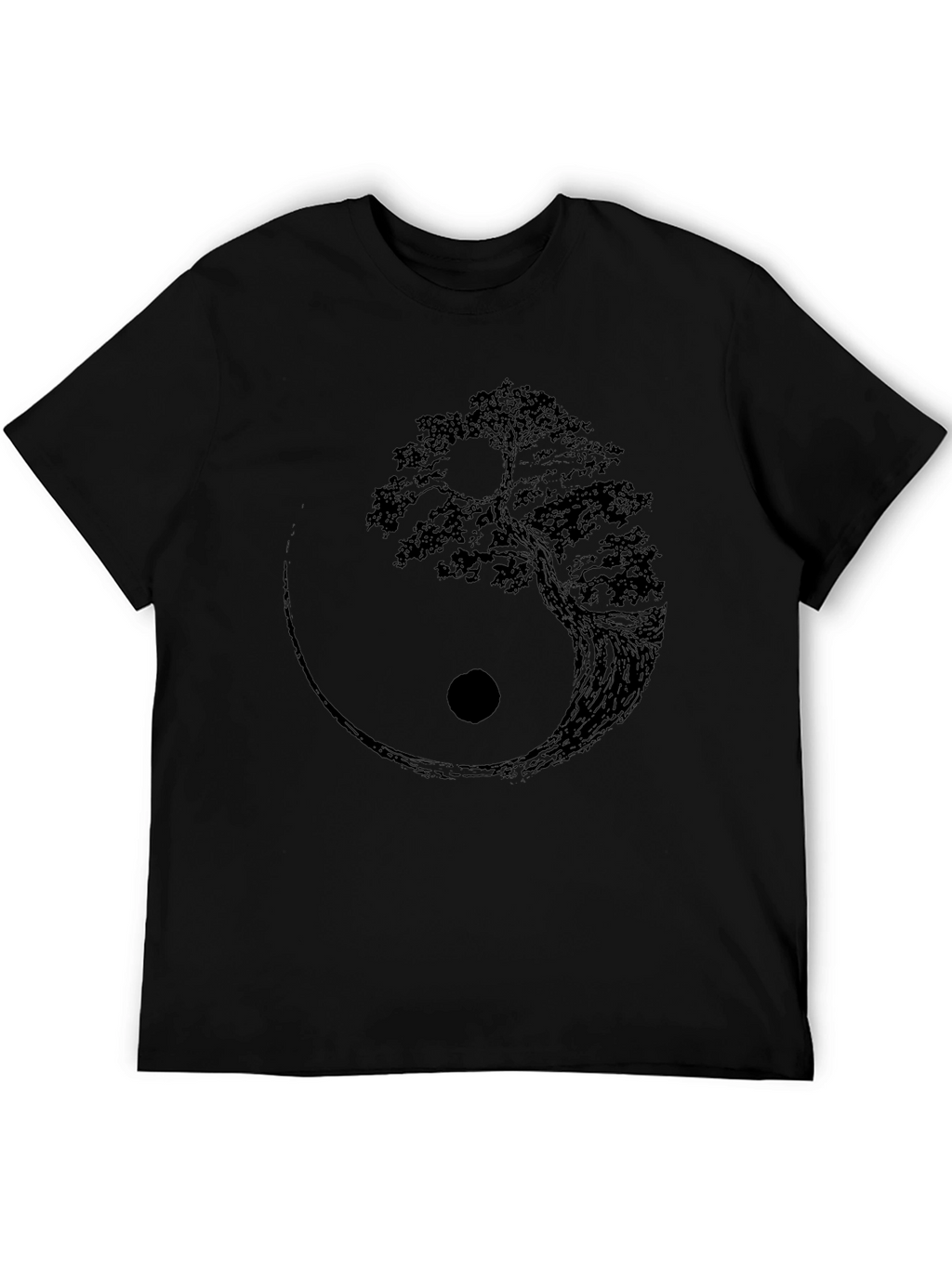 Yin Yang Tree Graphic Tee - Mens Black T-Shirt