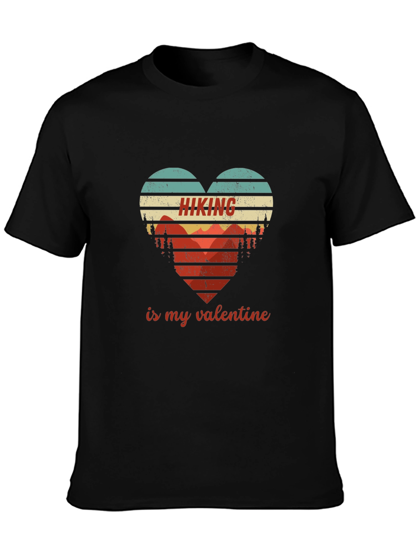 Hiking Valentine Heart Graphic Tee