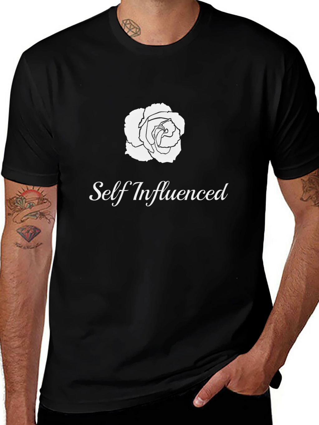 Self Influenced Rose Graphic T-Shirt - Soft Cotton Tee