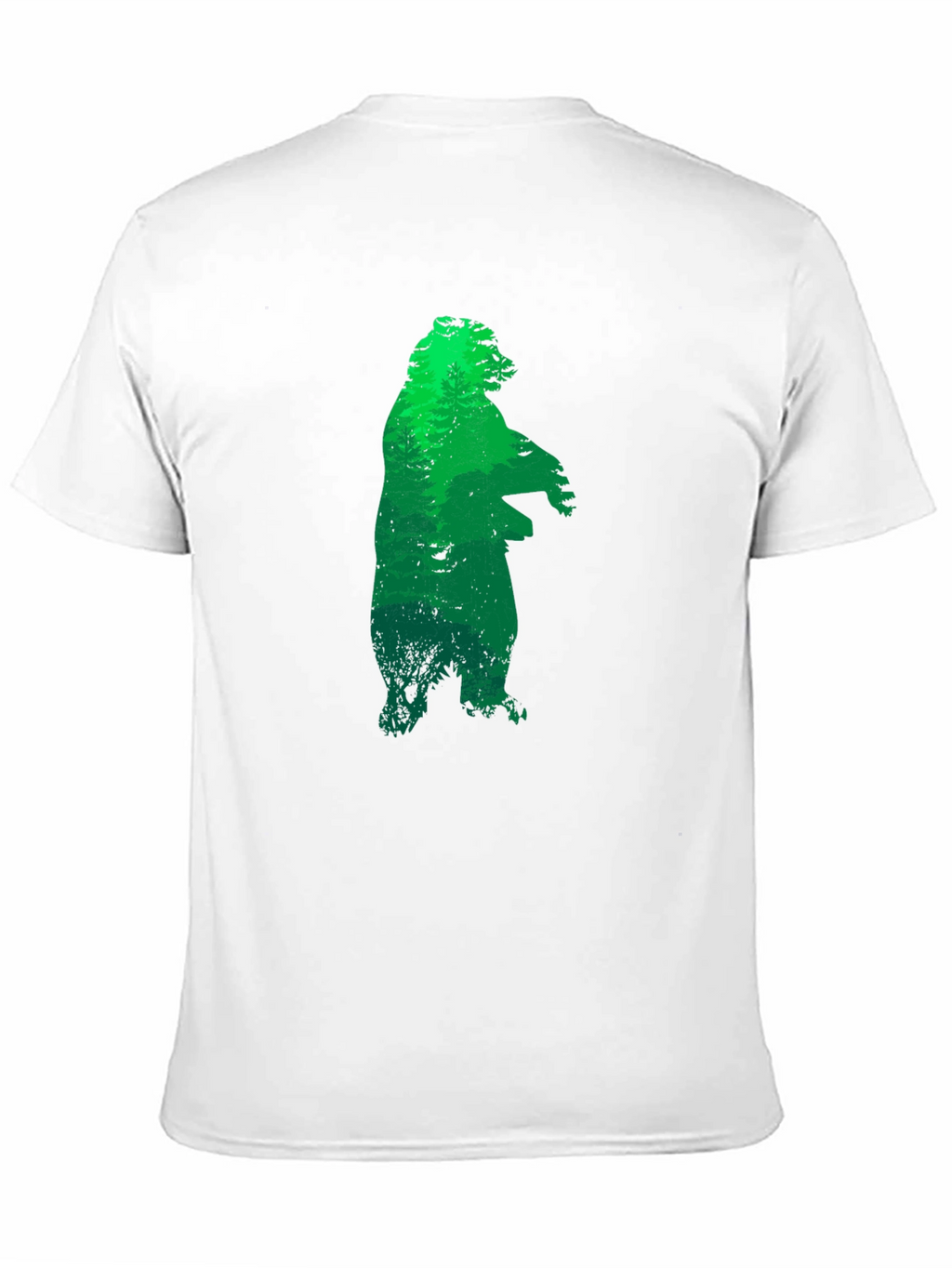 Green Bear Silhouette Black T-Shirt