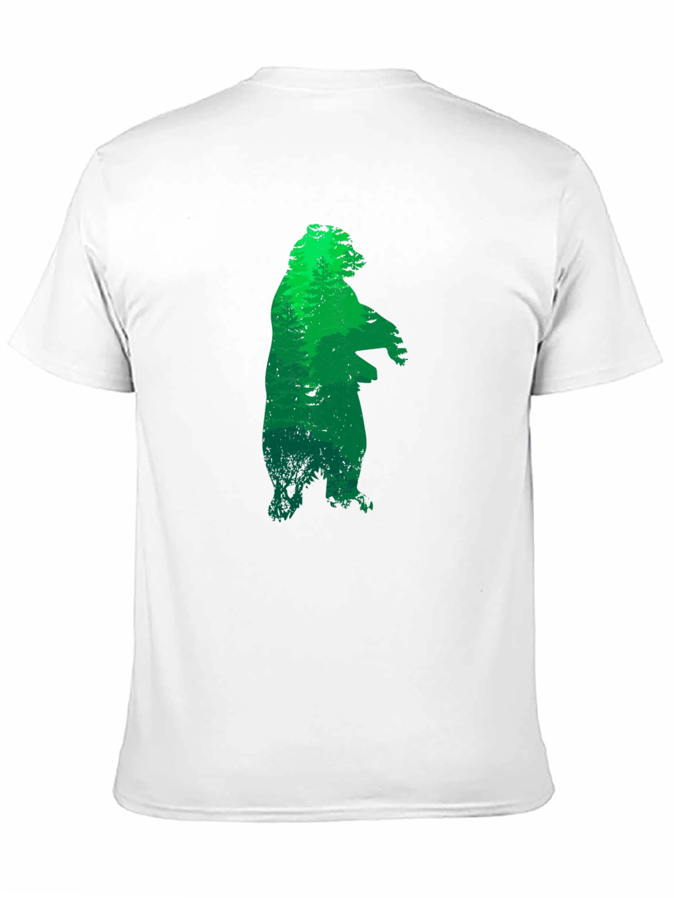 Green Bear Silhouette Black T-Shirt