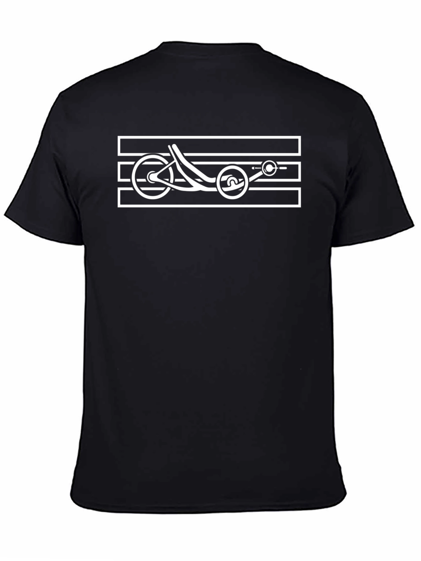 Unique Bike Graphic Tee - Black Cotton T-Shirt