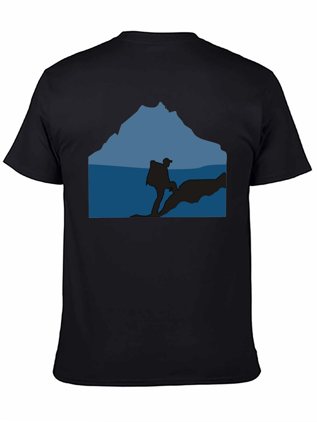 Outdoor Adventure Silhouette Graphic Tee - Black