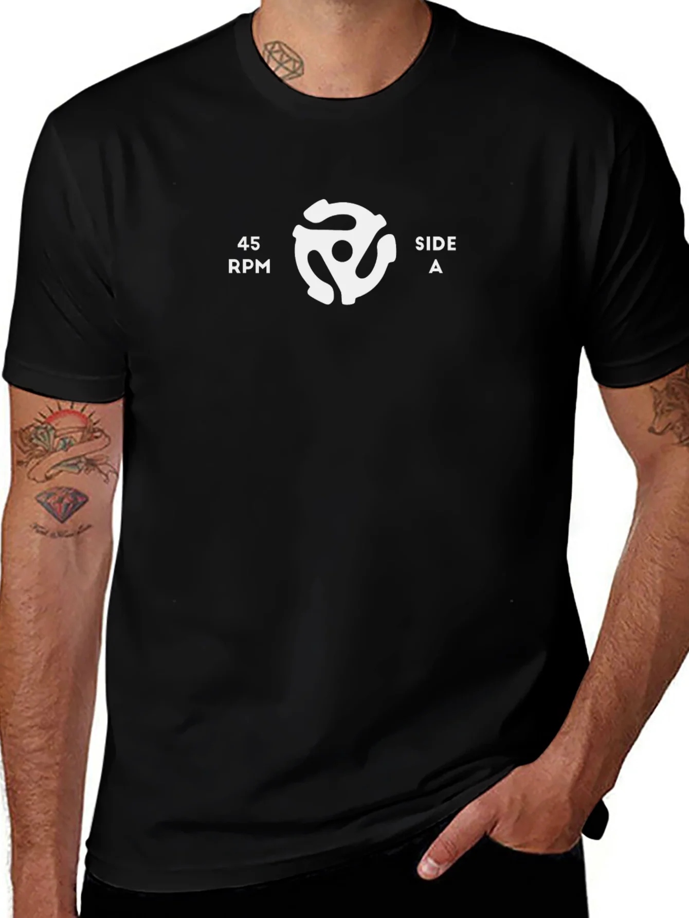 45 RPM Side A T-Shirt - Retro Music Lover Tee