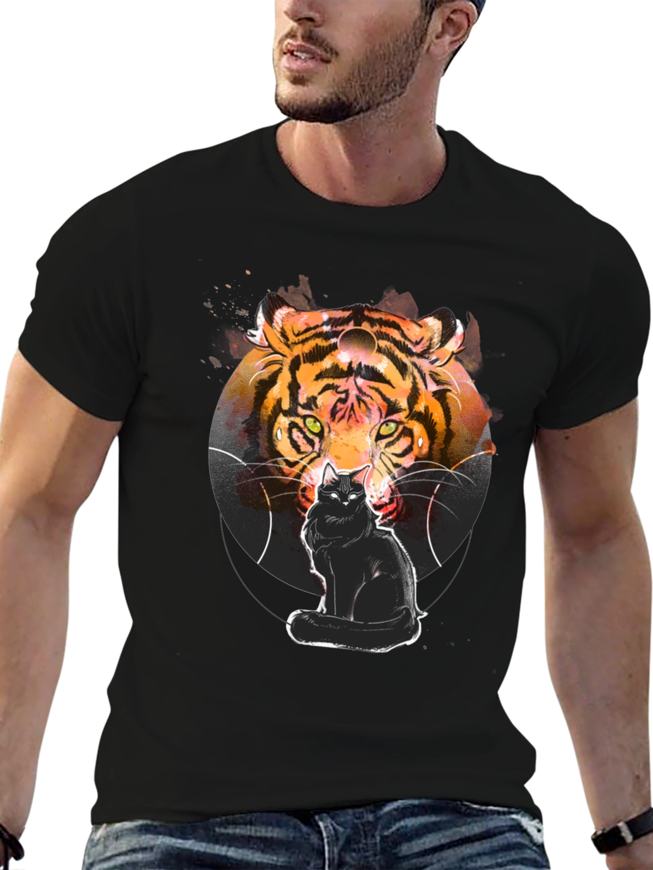 Tiger Cat Graphic T-Shirt
