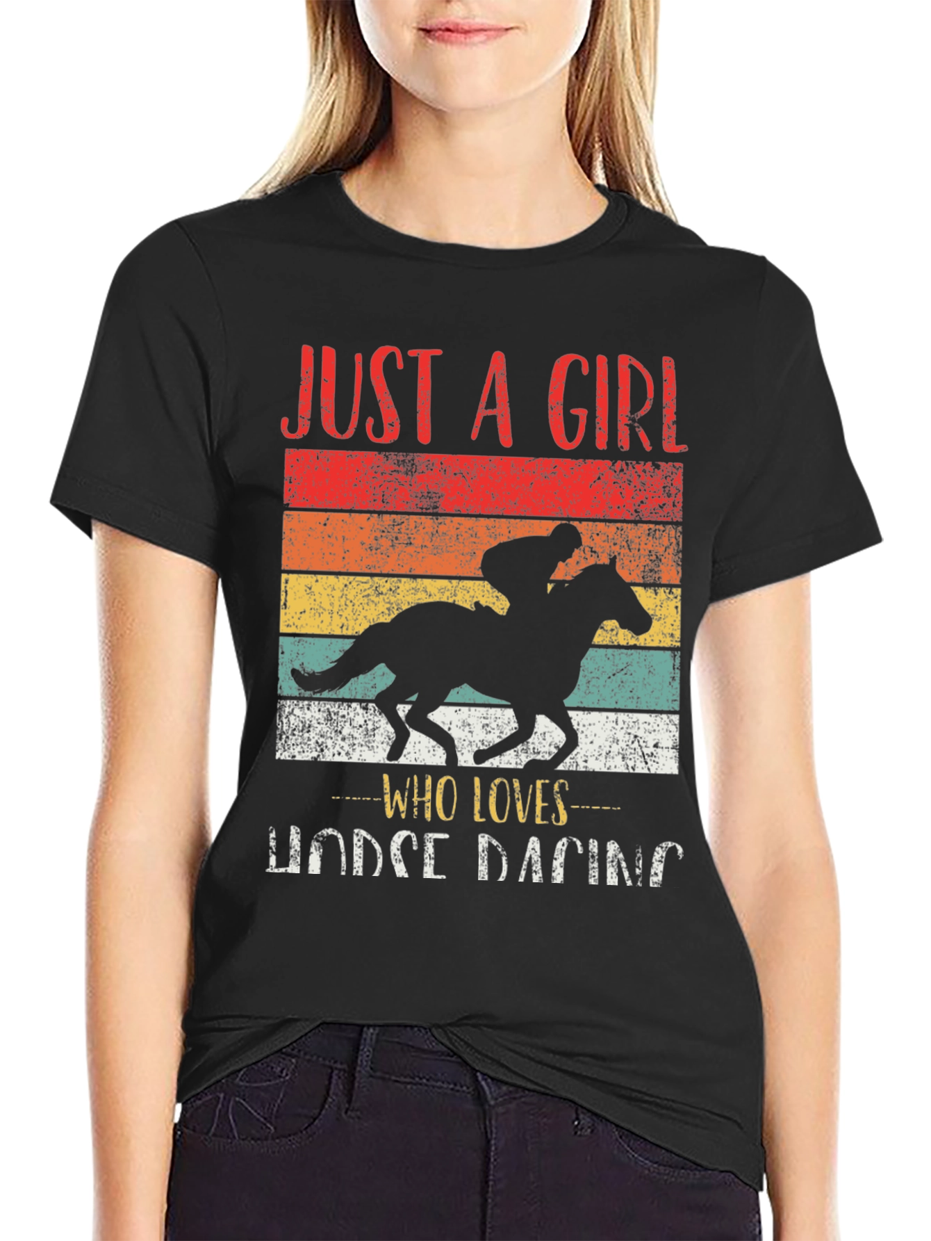 Just a Girl Who Loves Horse Racing T-Shirt