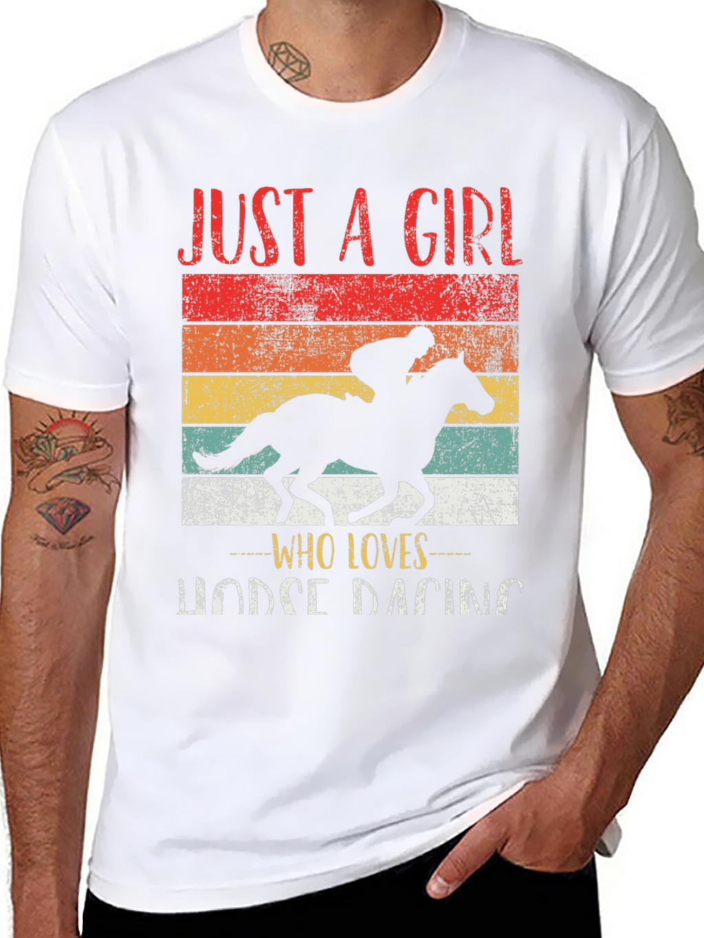 Just a Girl Who Loves Horse Racing T-Shirt